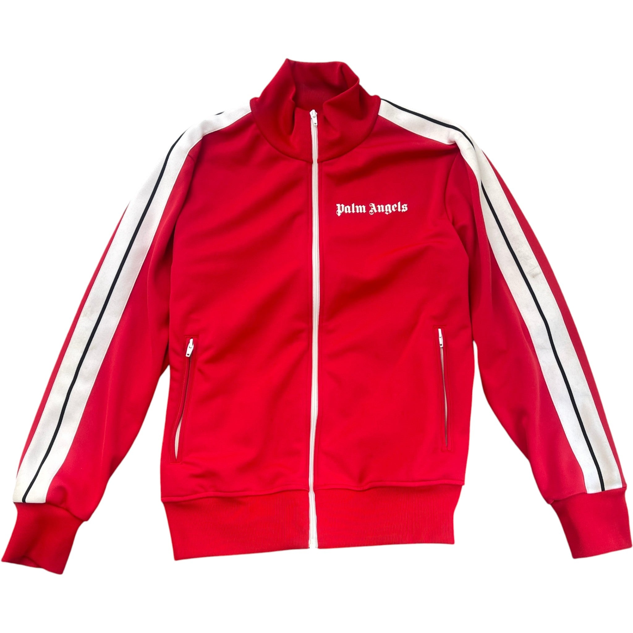 Men's Logo Print Track Jacket Red Size L