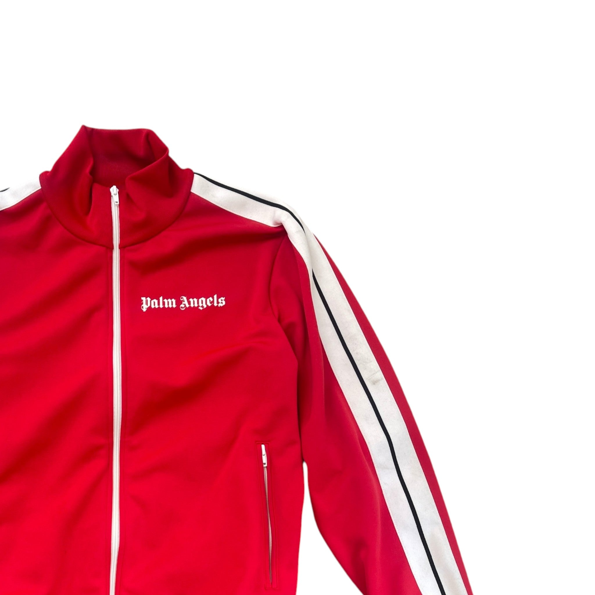 Men's Logo Print Track Jacket Red Size L