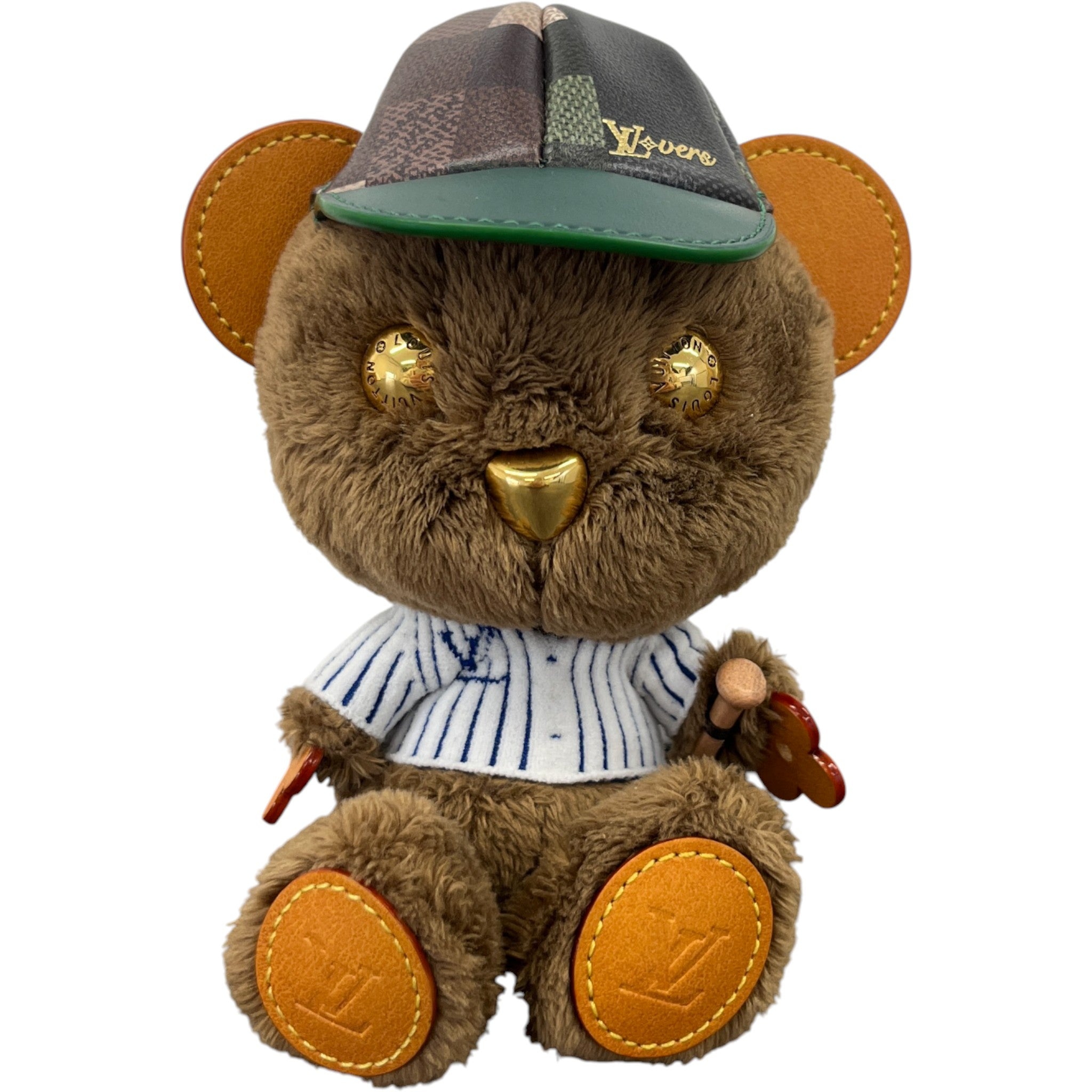 Lv Louis Bear Bag Charm Brown
