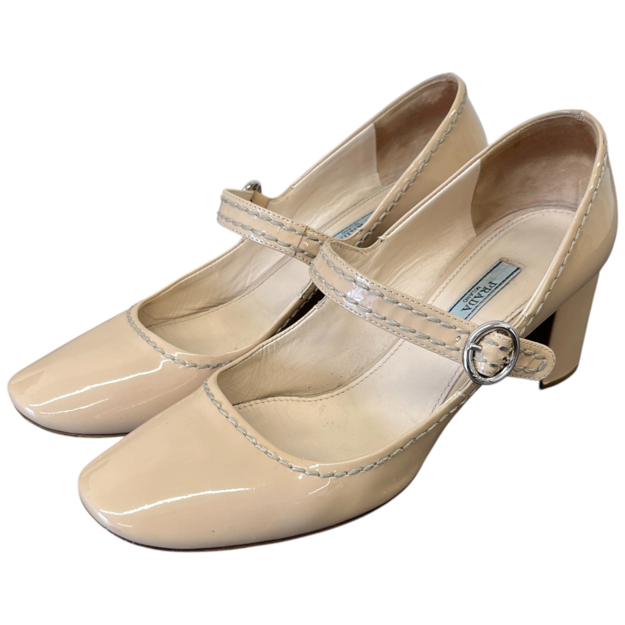 Women's Mary Jane Heels Nude Size EU 39.5 / UK 6.5