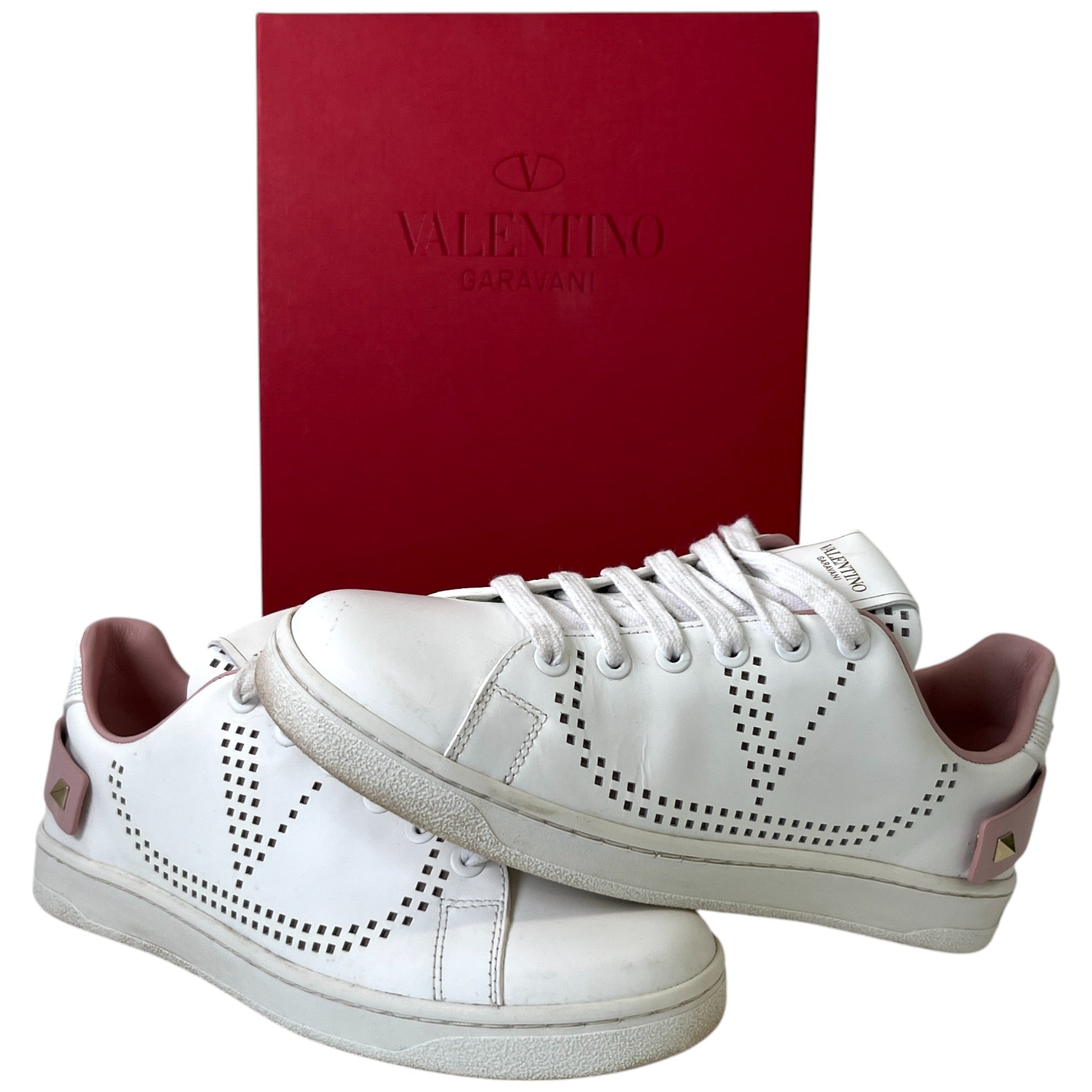 Women's Backer Perforated Low Trainers White Size EU 35.5 / UK 2.5