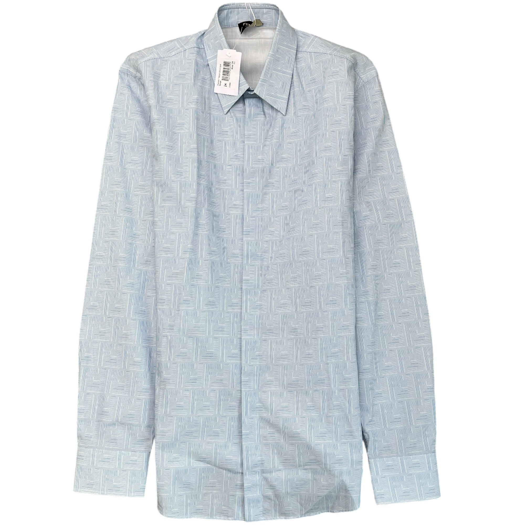 Men's Ff Monogram Shirt Blue Size M