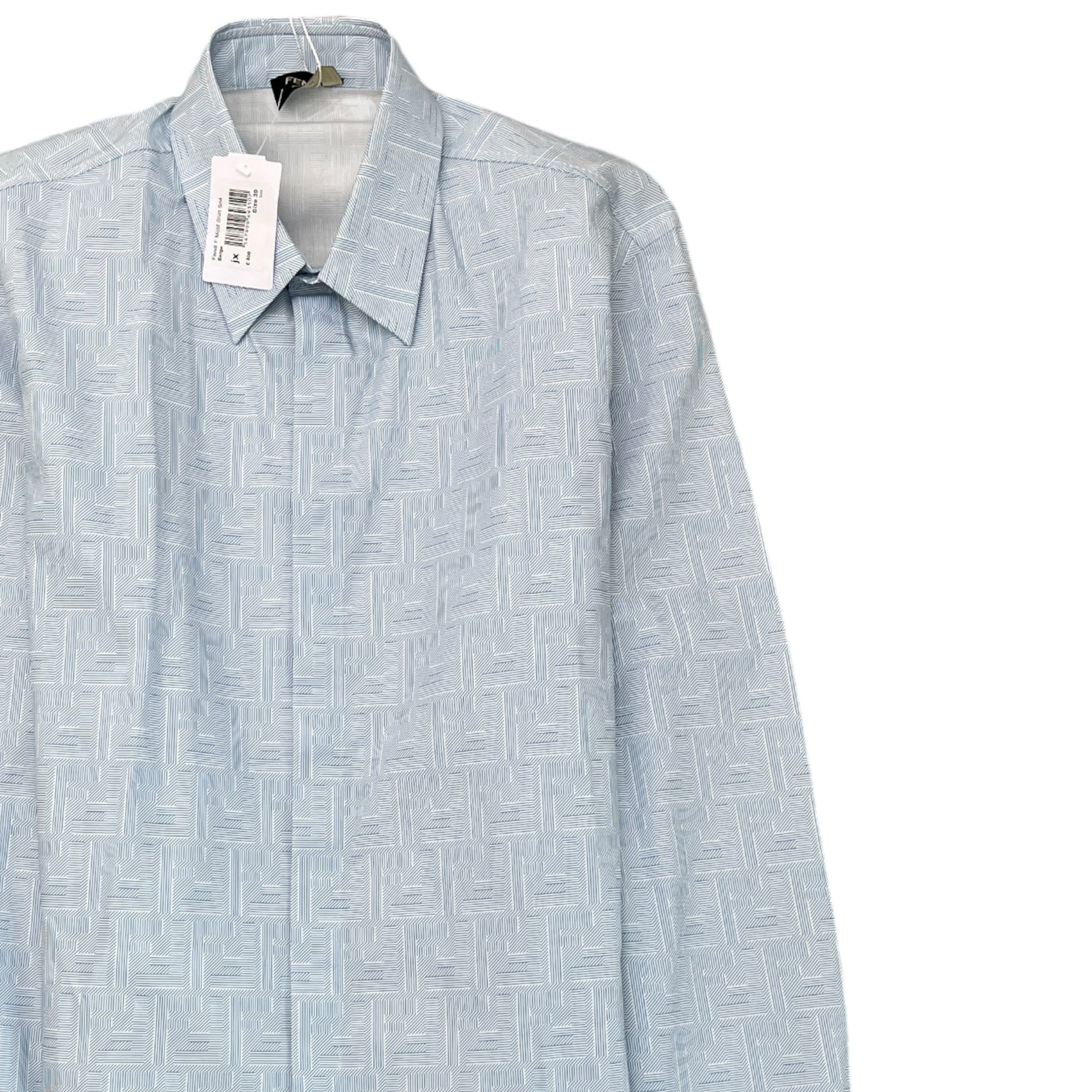 Men's Ff Monogram Shirt Blue Size M