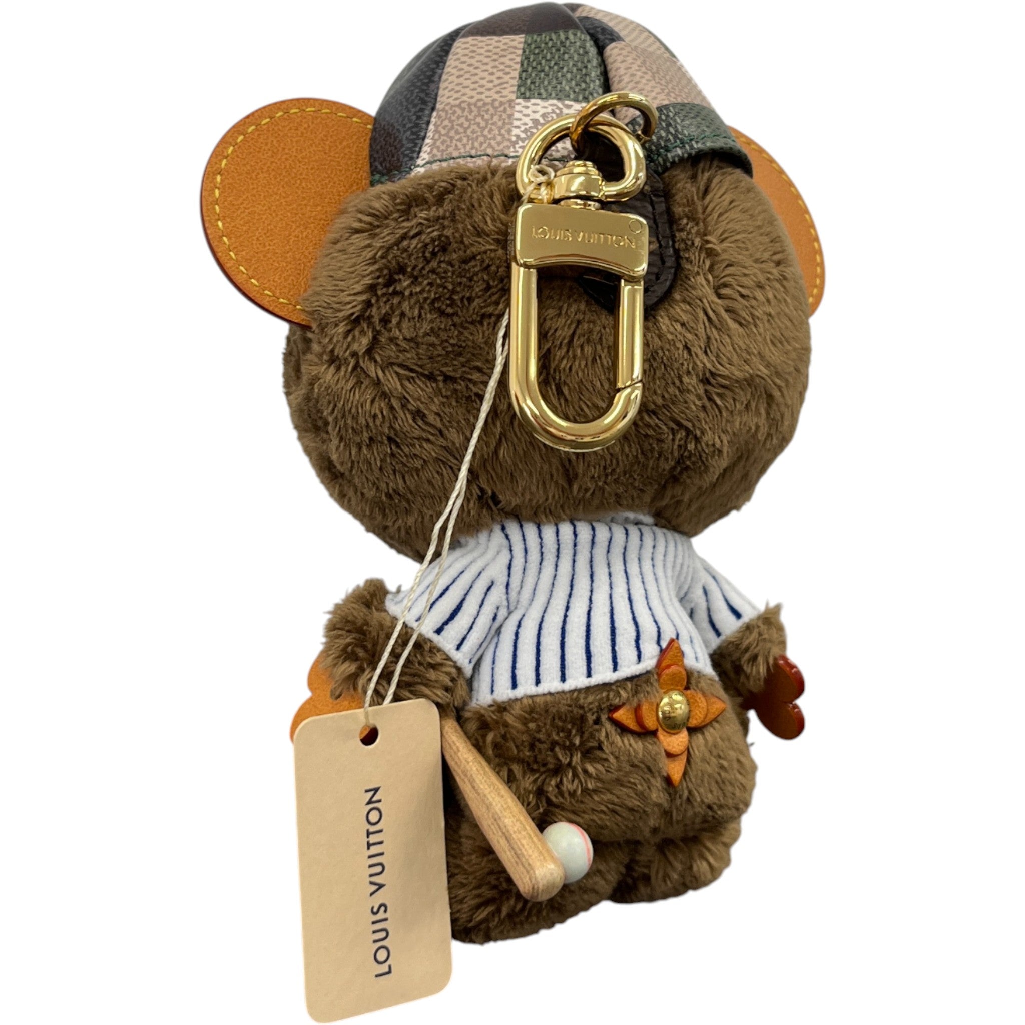 Lv Louis Bear Bag Charm Brown