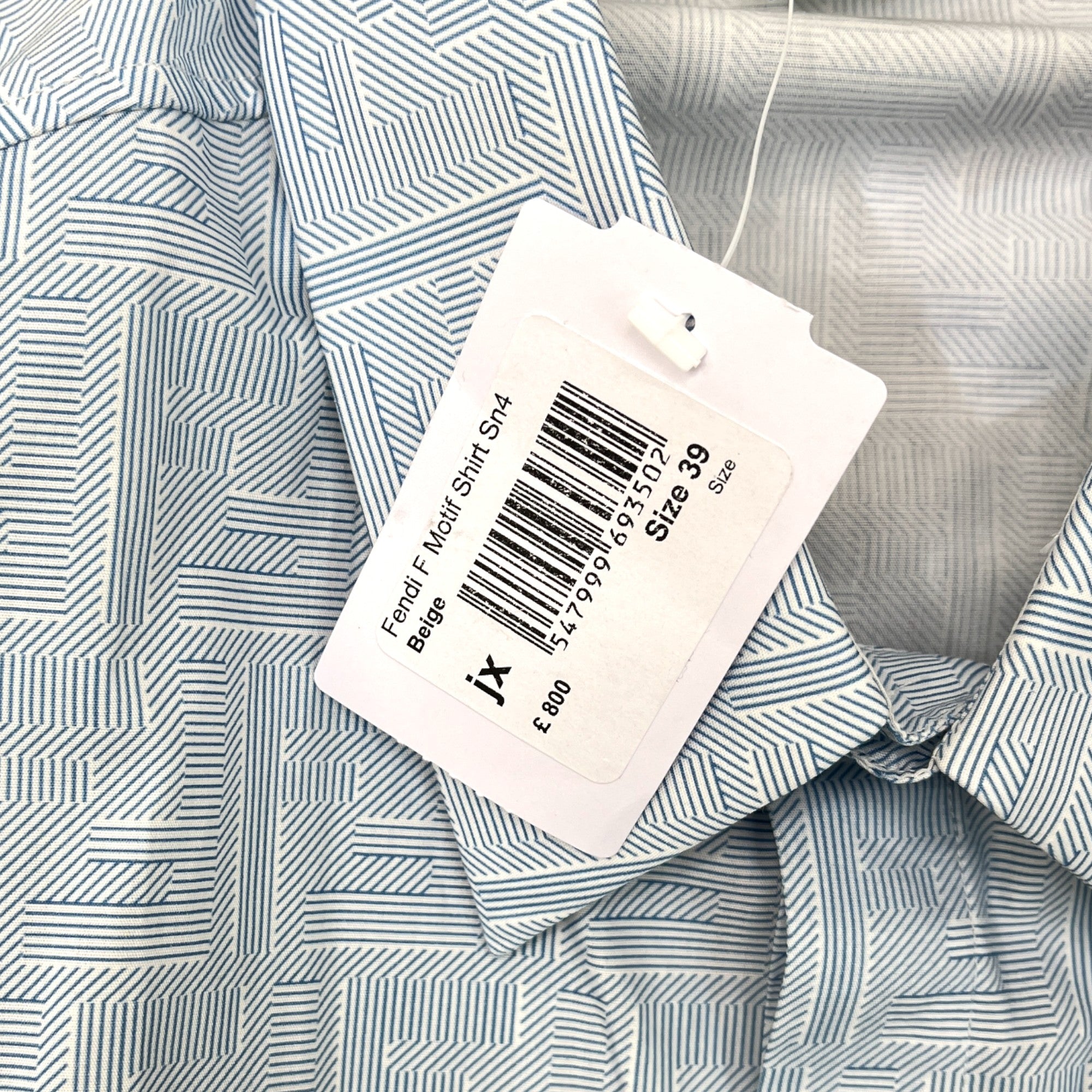 Men's Ff Monogram Shirt Blue Size M