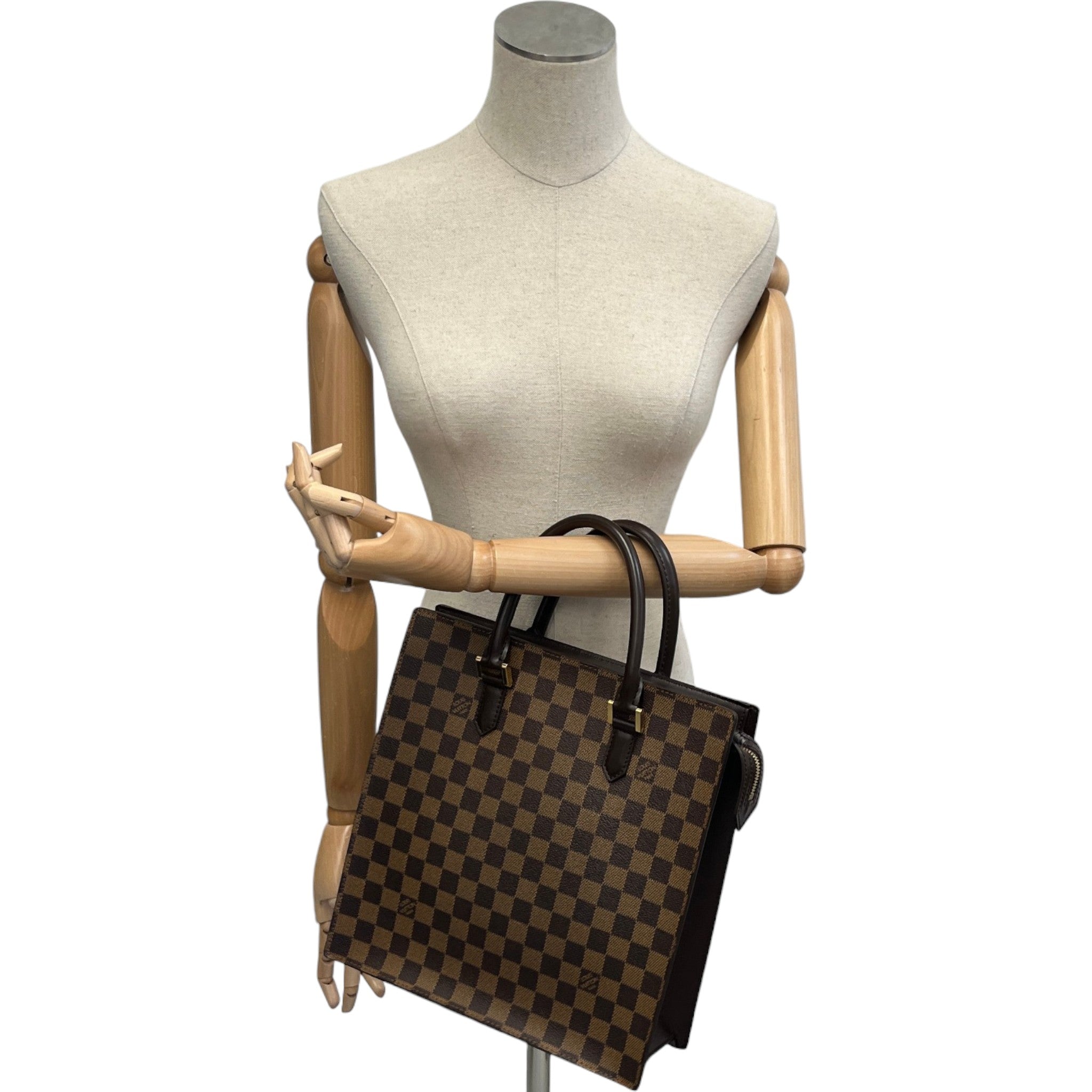 Women's Damier Ebene Sac Plat Pm Bag Brown