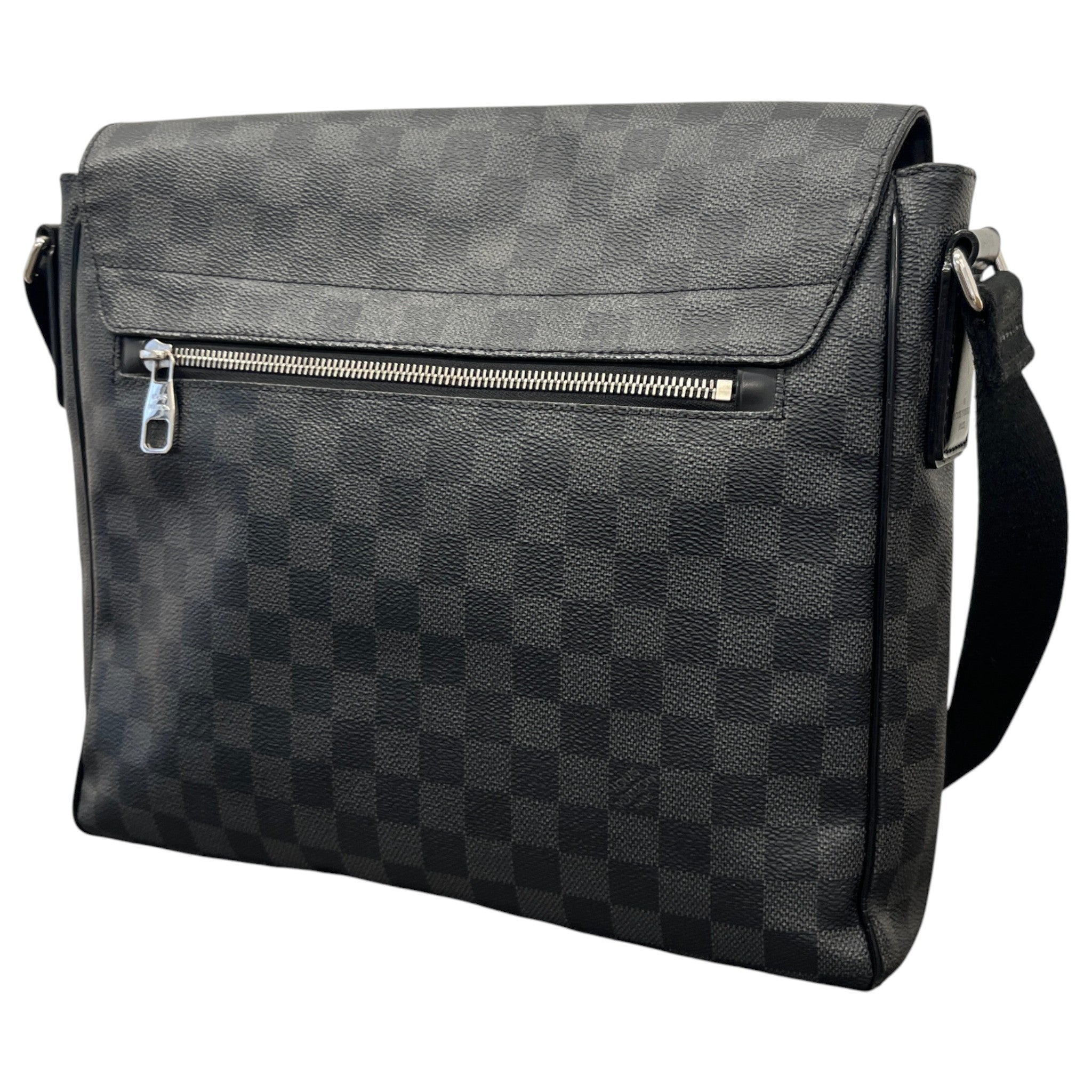 Men's Damier Graphite District Mm Messenger Bag Black