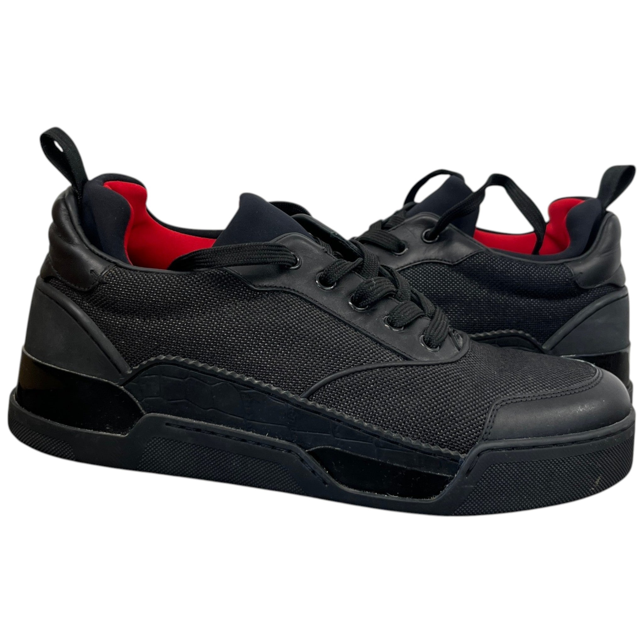 Men's Aurelien Flat Low Trainers Black Size EU 40 / UK 6