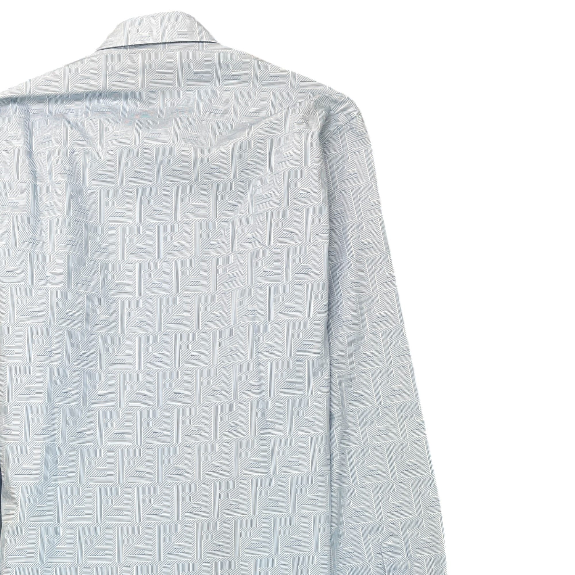 Men's Ff Monogram Shirt Blue Size M