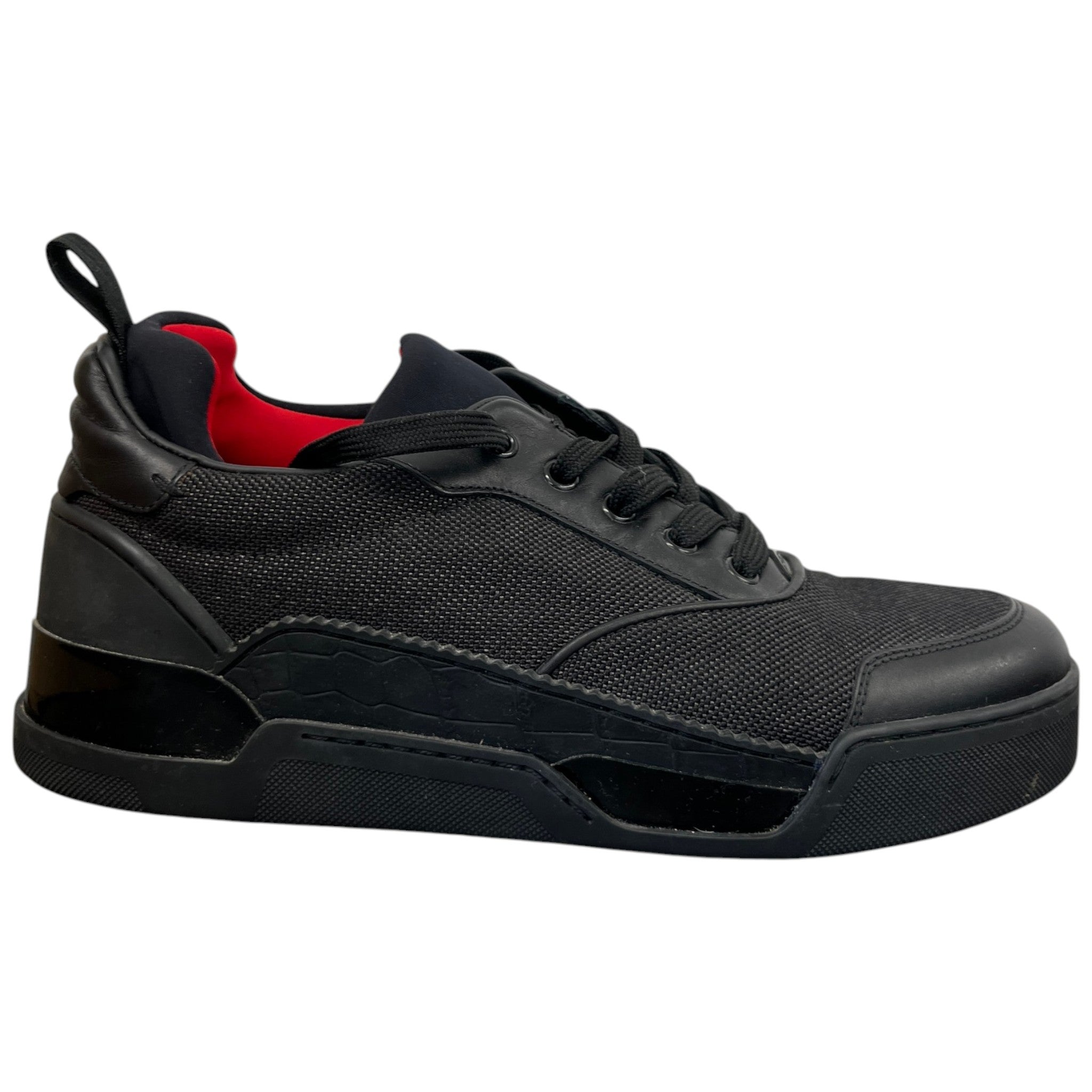 Men's Aurelien Flat Low Trainers Black Size EU 40 / UK 6