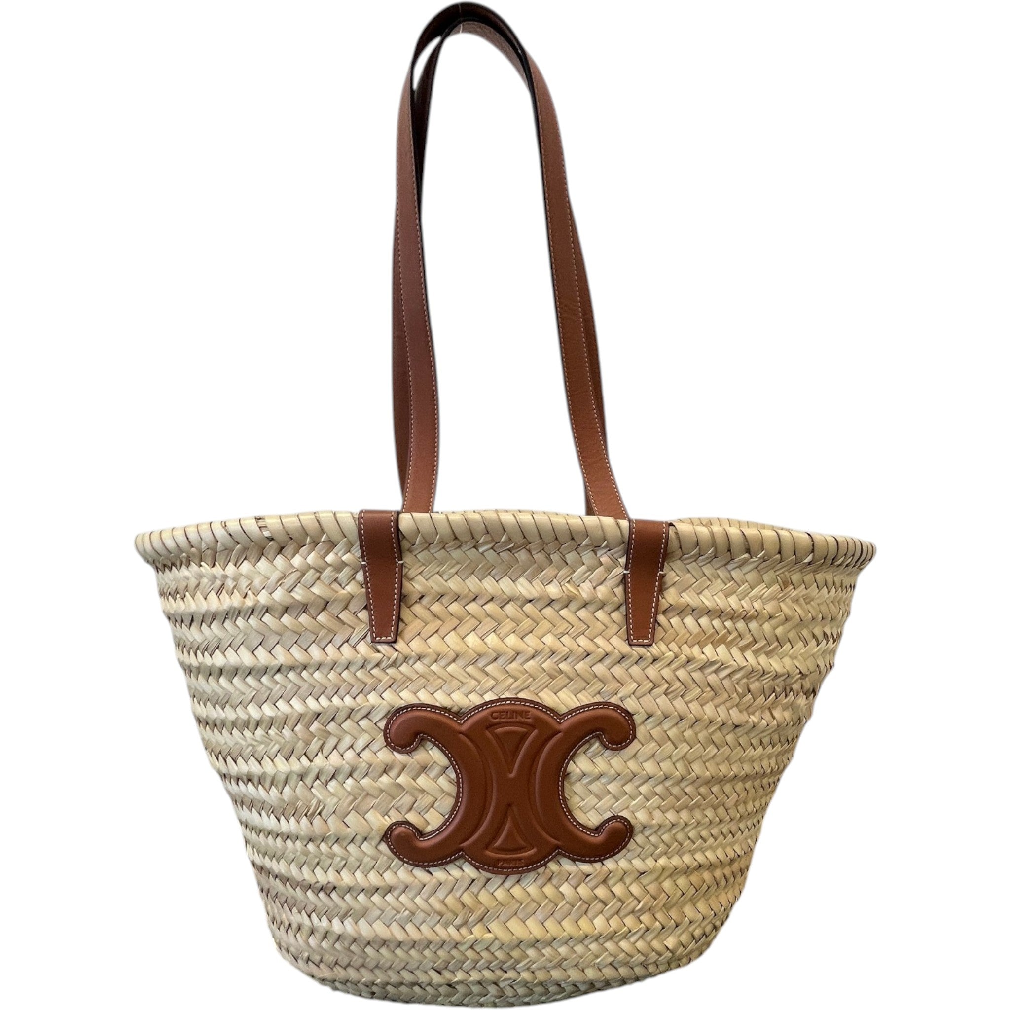 Women's Medium Classic Panier Basket Bag Beige