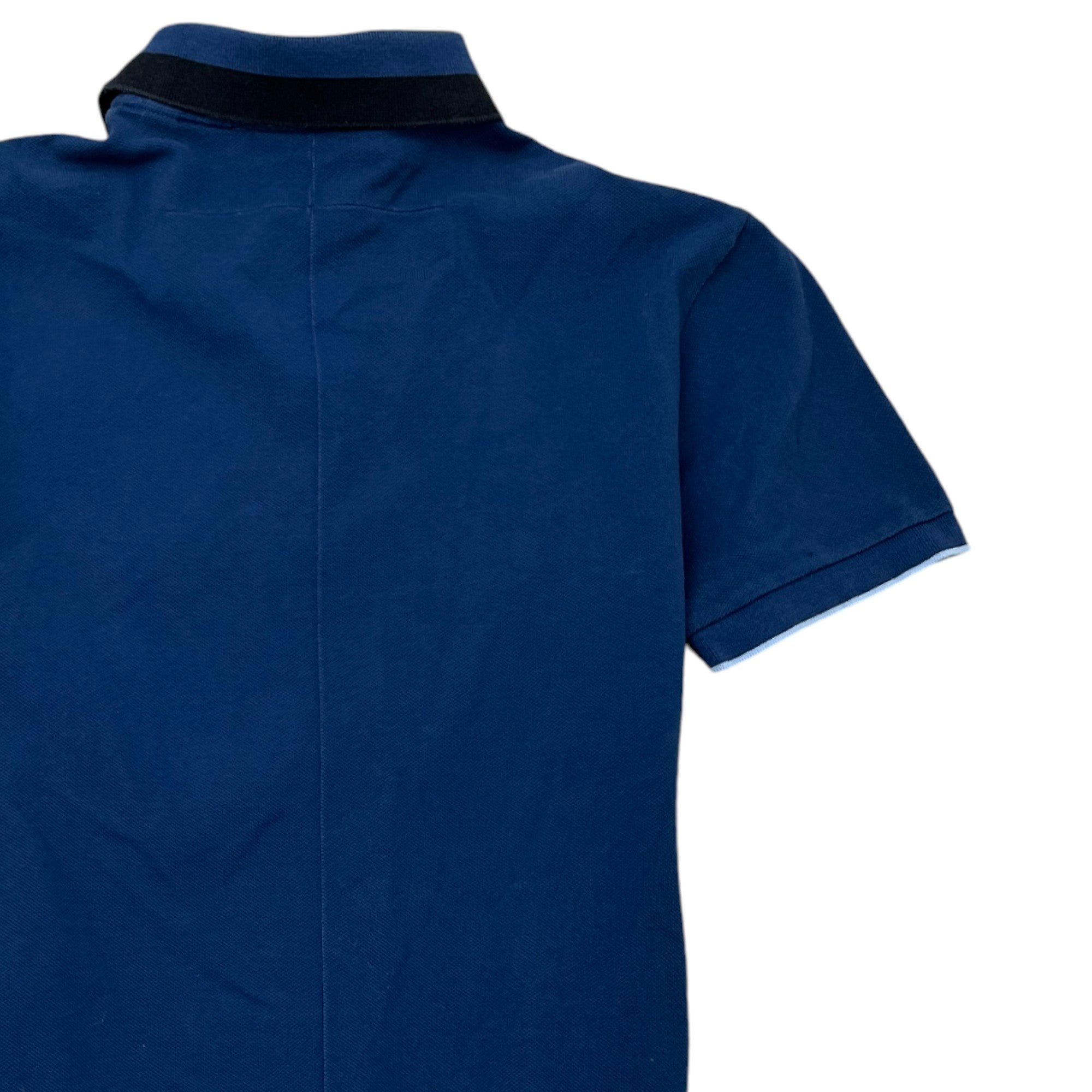 Men's Monkey Brothers Patch Logo Polo Shirt Blue Size M