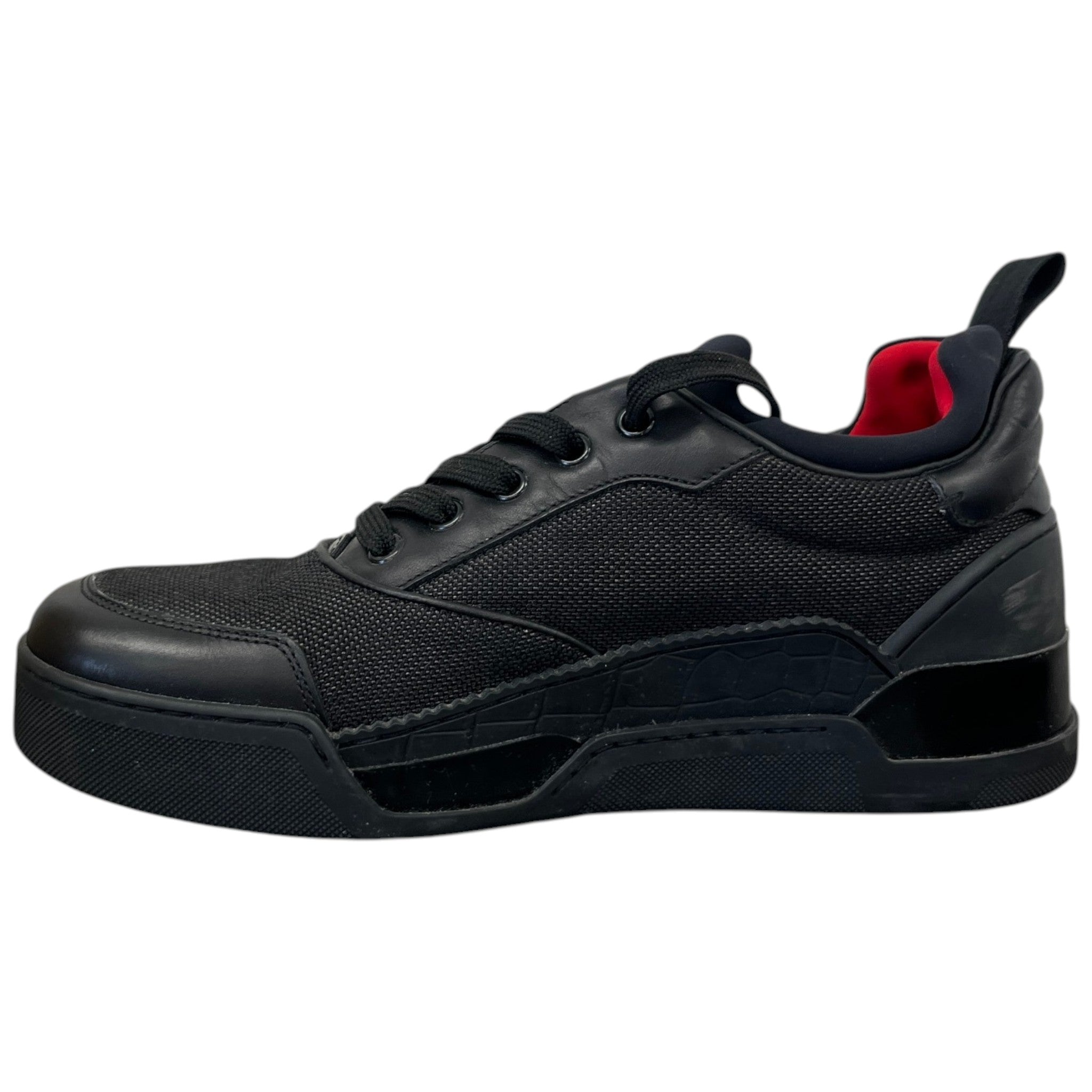 Men's Aurelien Flat Low Trainers Black Size EU 40 / UK 6