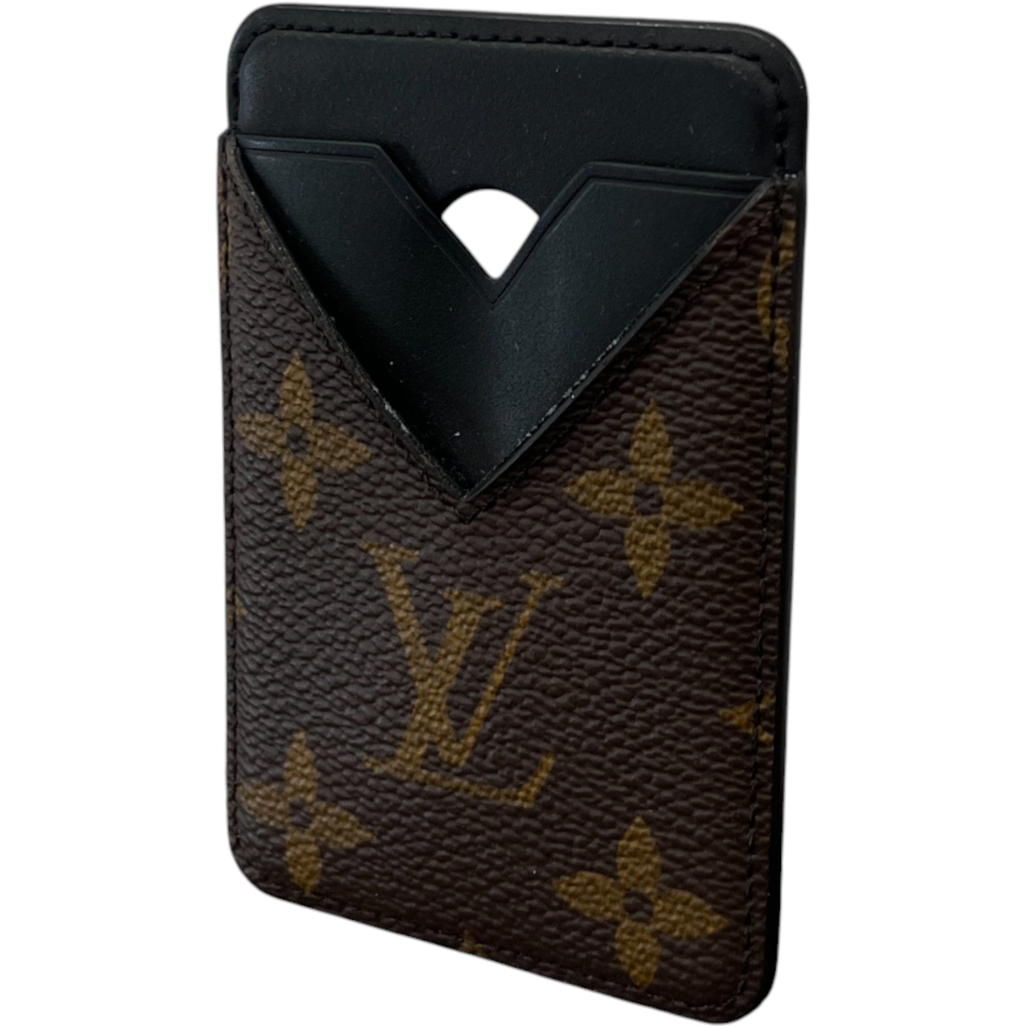 Monogram Porte-Cartes Magnet Card Holder Brown
