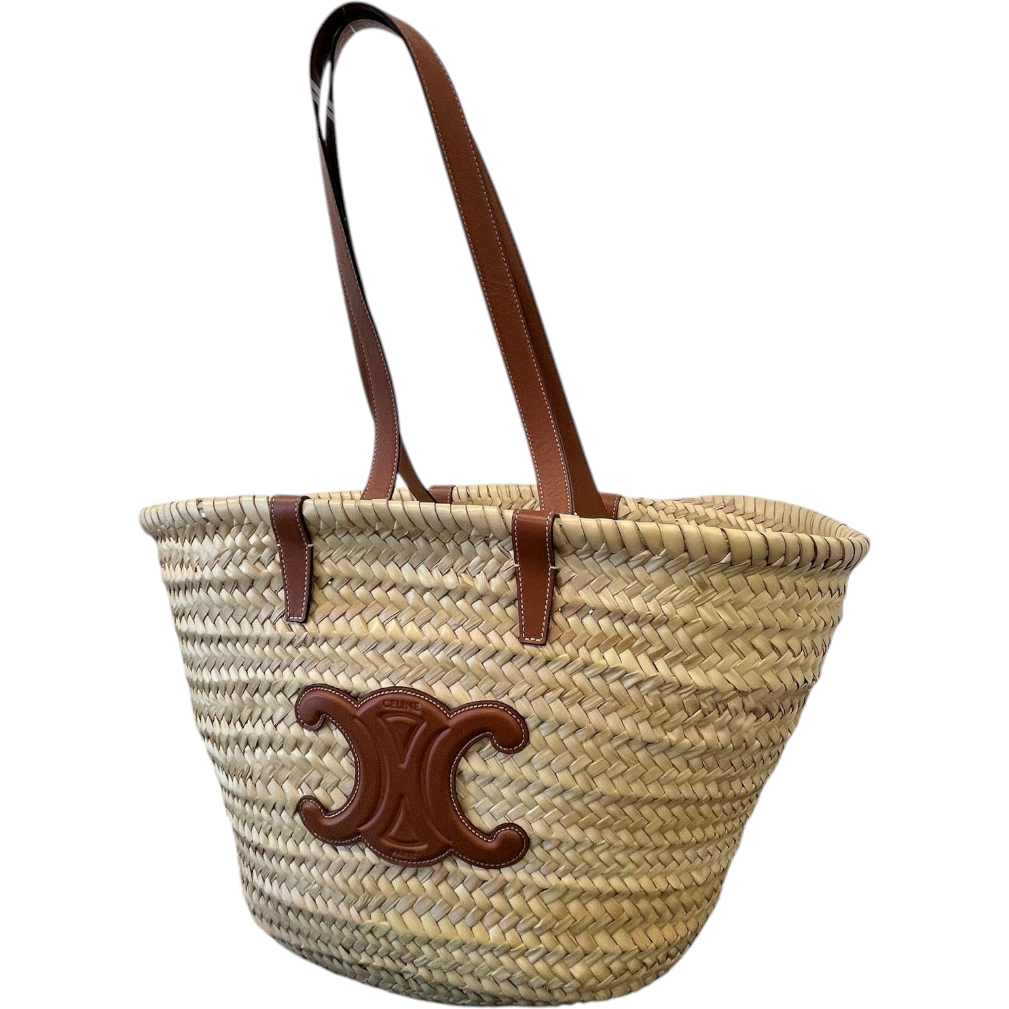 Women's Medium Classic Panier Basket Bag Beige