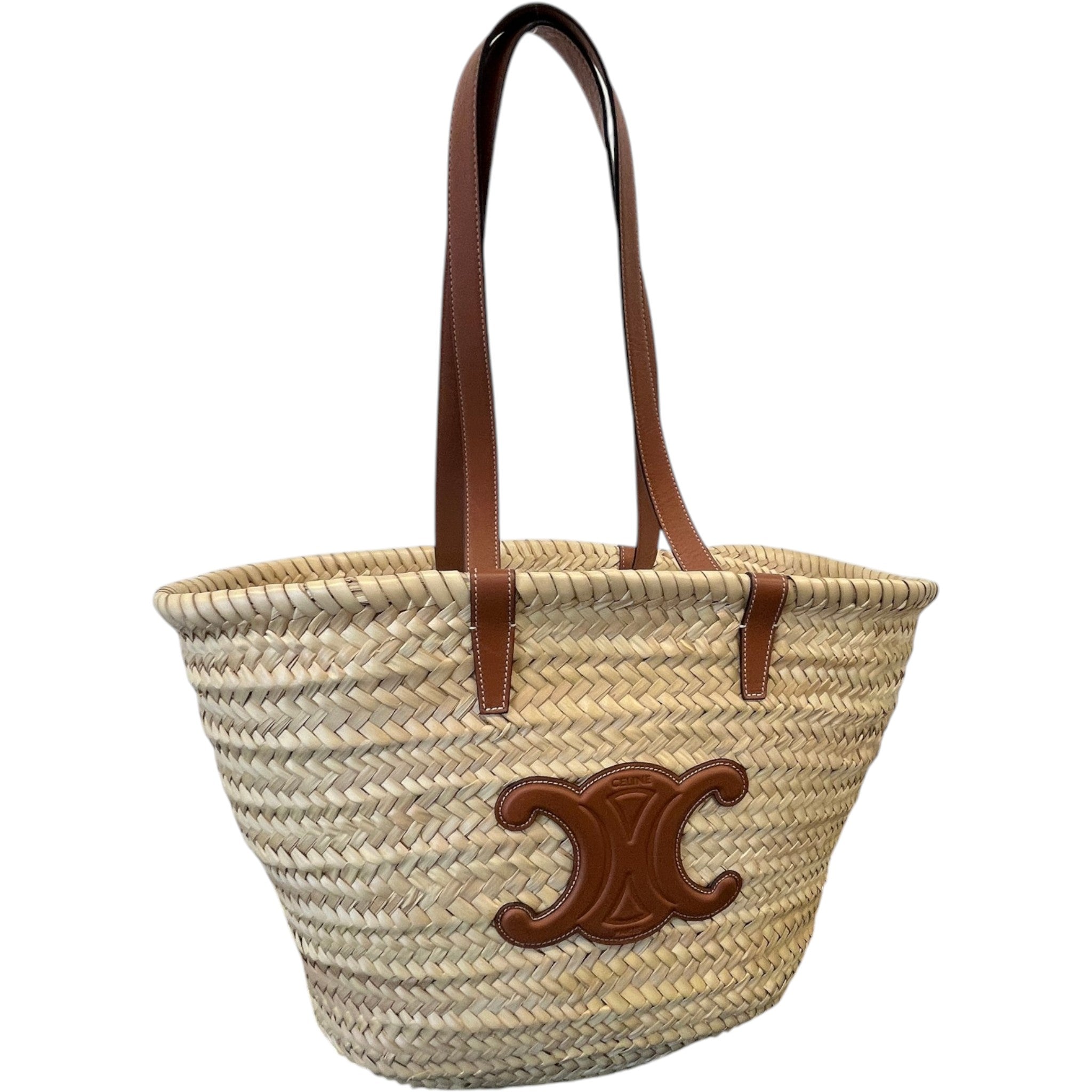 Women's Medium Classic Panier Basket Bag Beige