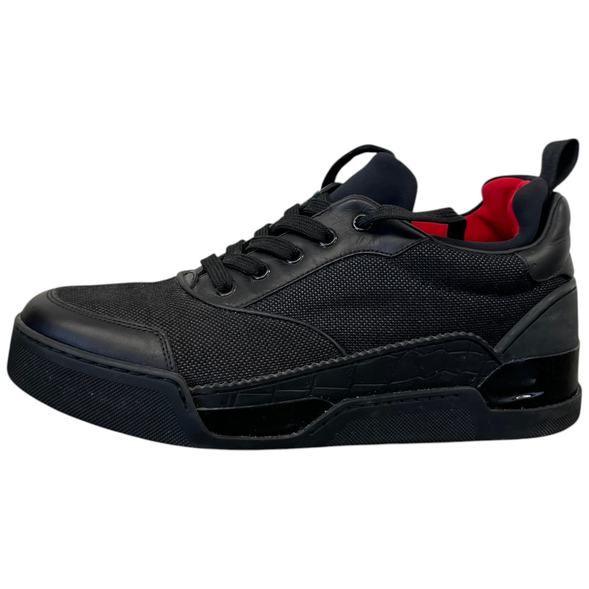 Men's Aurelien Flat Low Trainers Black Size EU 40 / UK 6