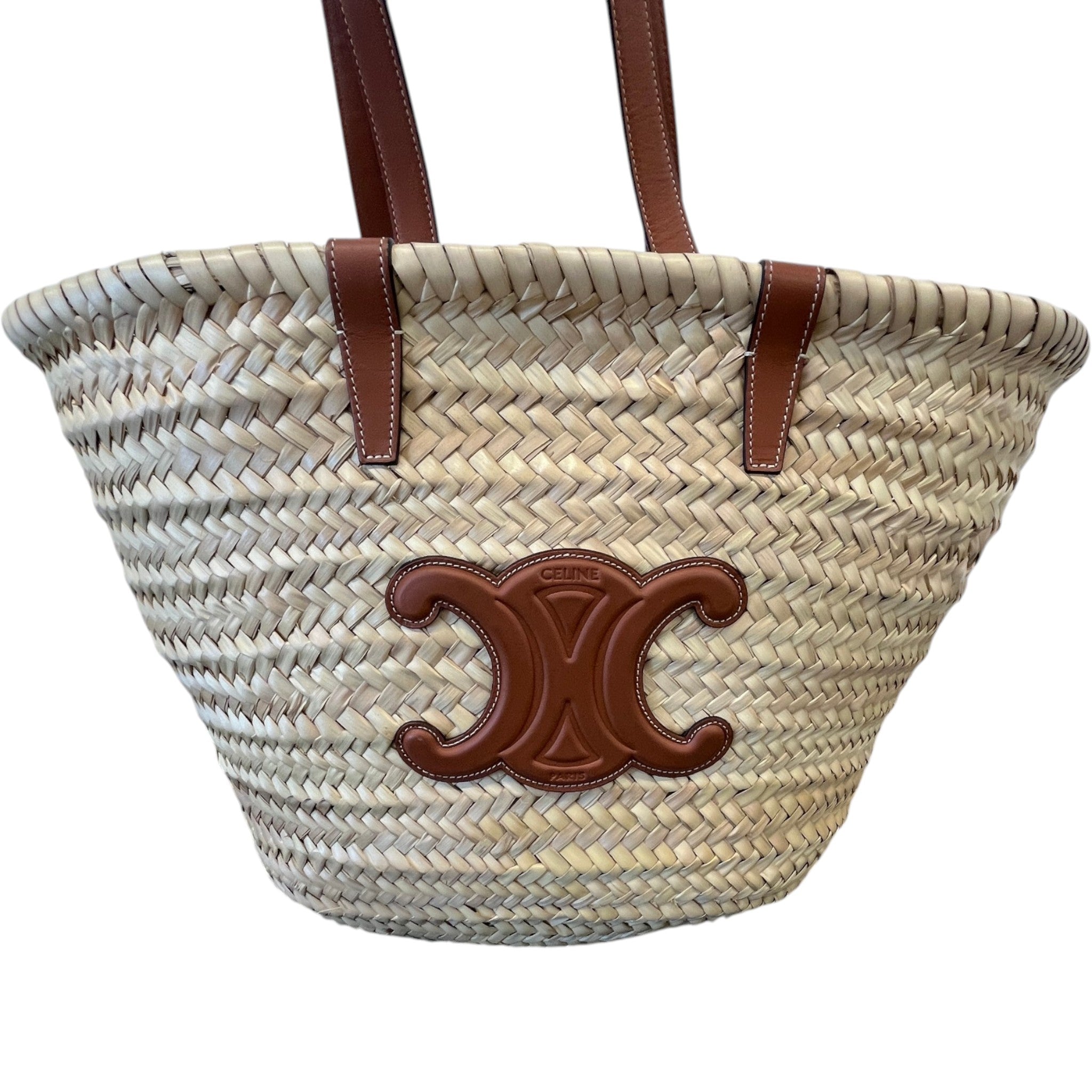 Women's Medium Classic Panier Basket Bag Beige