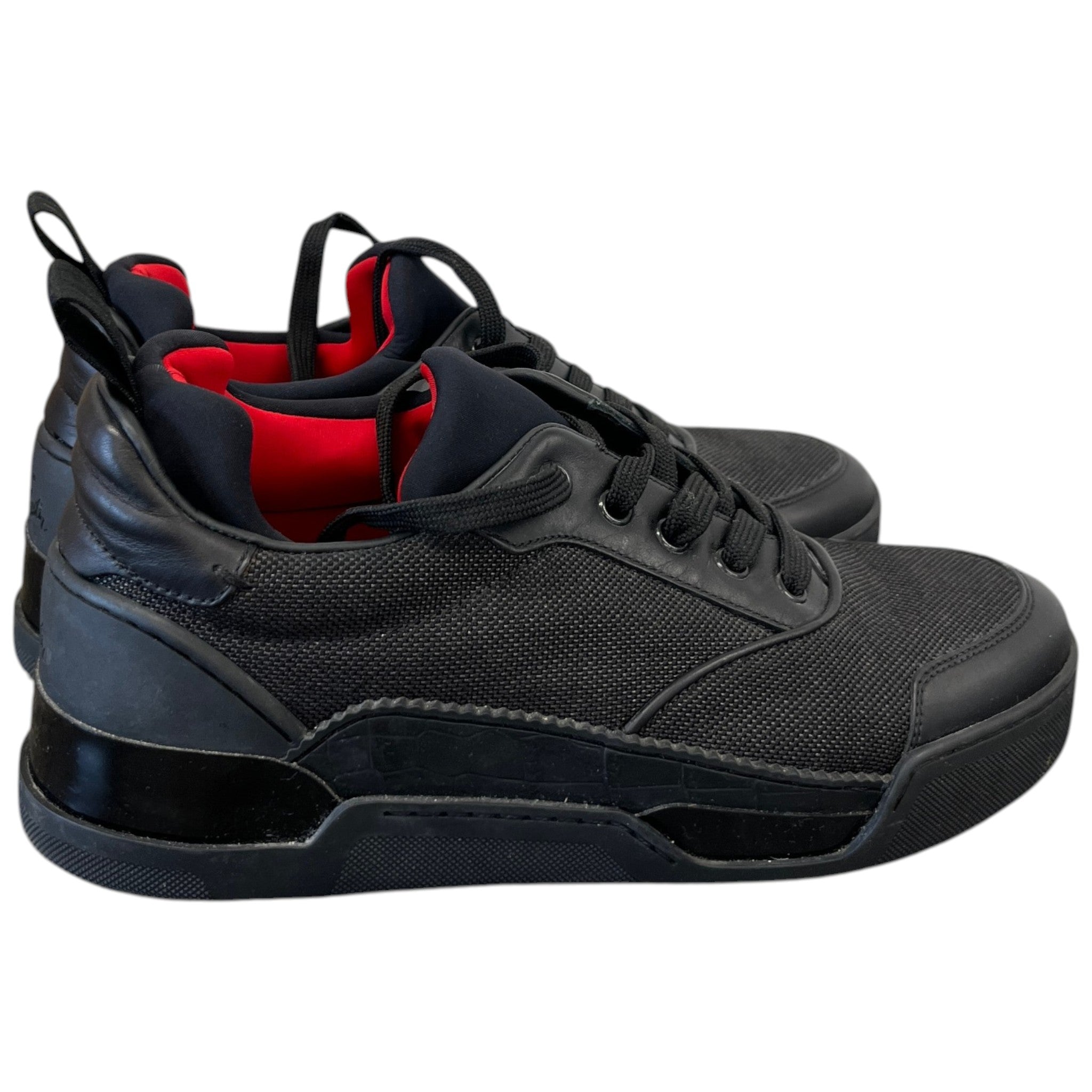 Men's Aurelien Flat Low Trainers Black Size EU 40 / UK 6