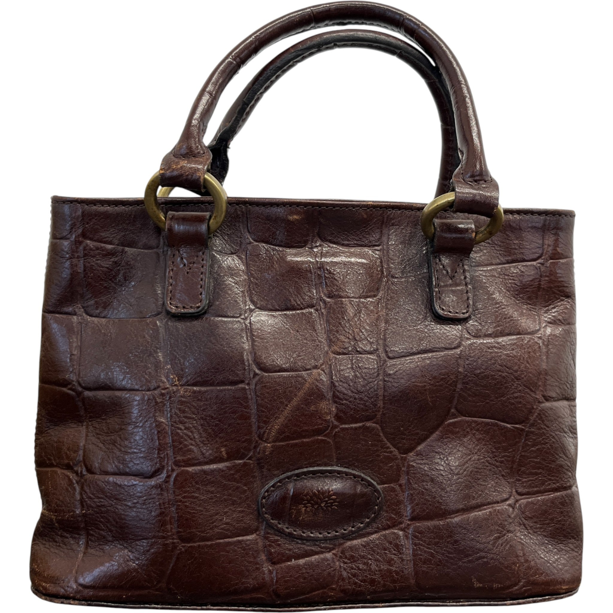 Women's Crocodile Embossed Mini Bag Brown