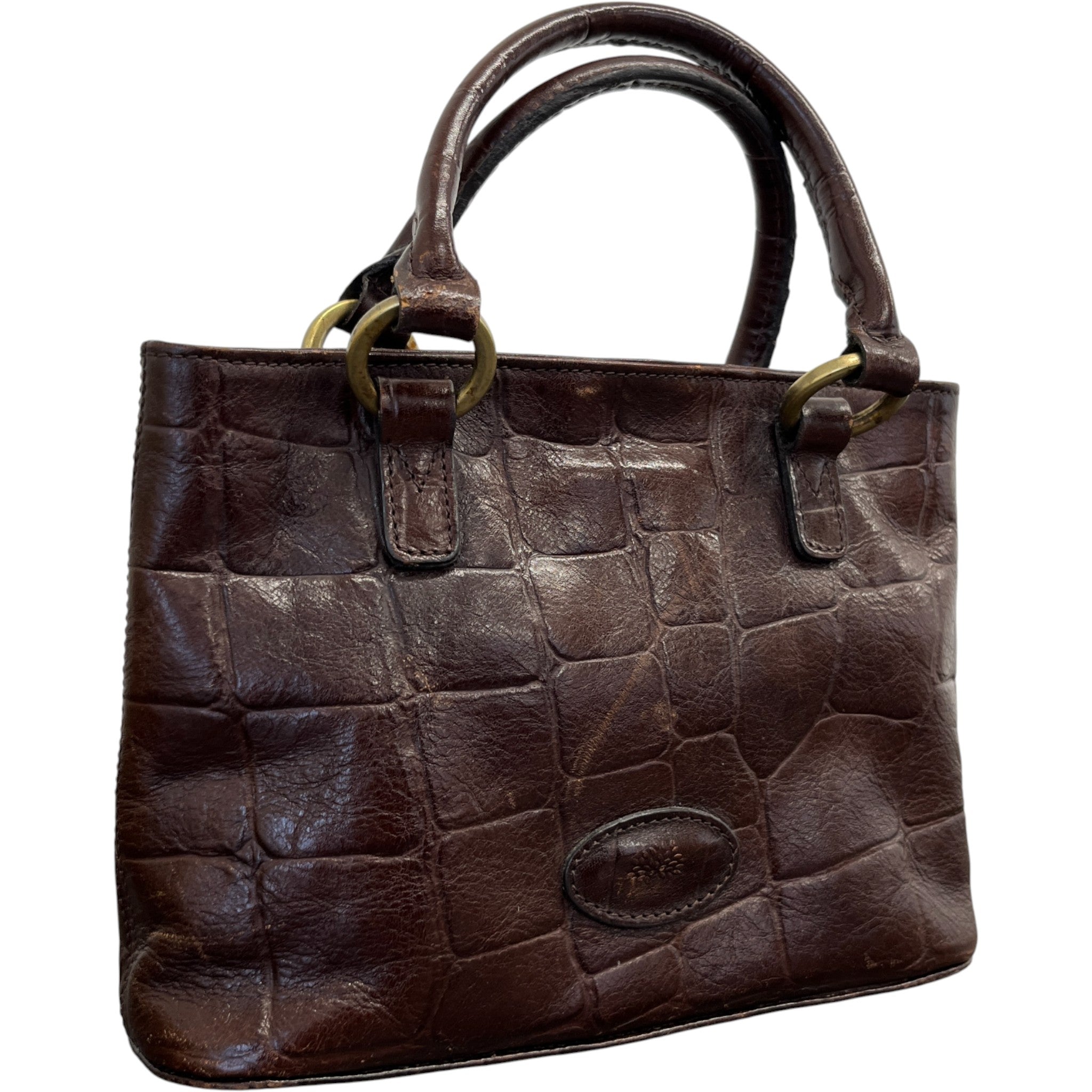 Women's Crocodile Embossed Mini Bag Brown