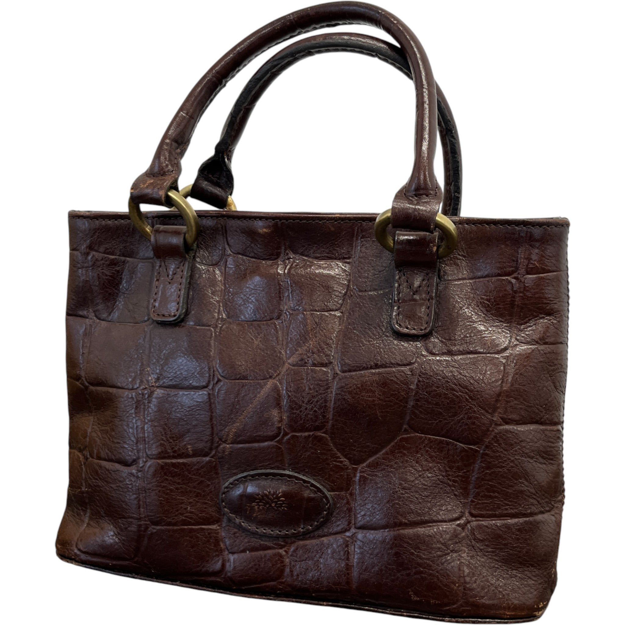 Women's Crocodile Embossed Mini Bag Brown