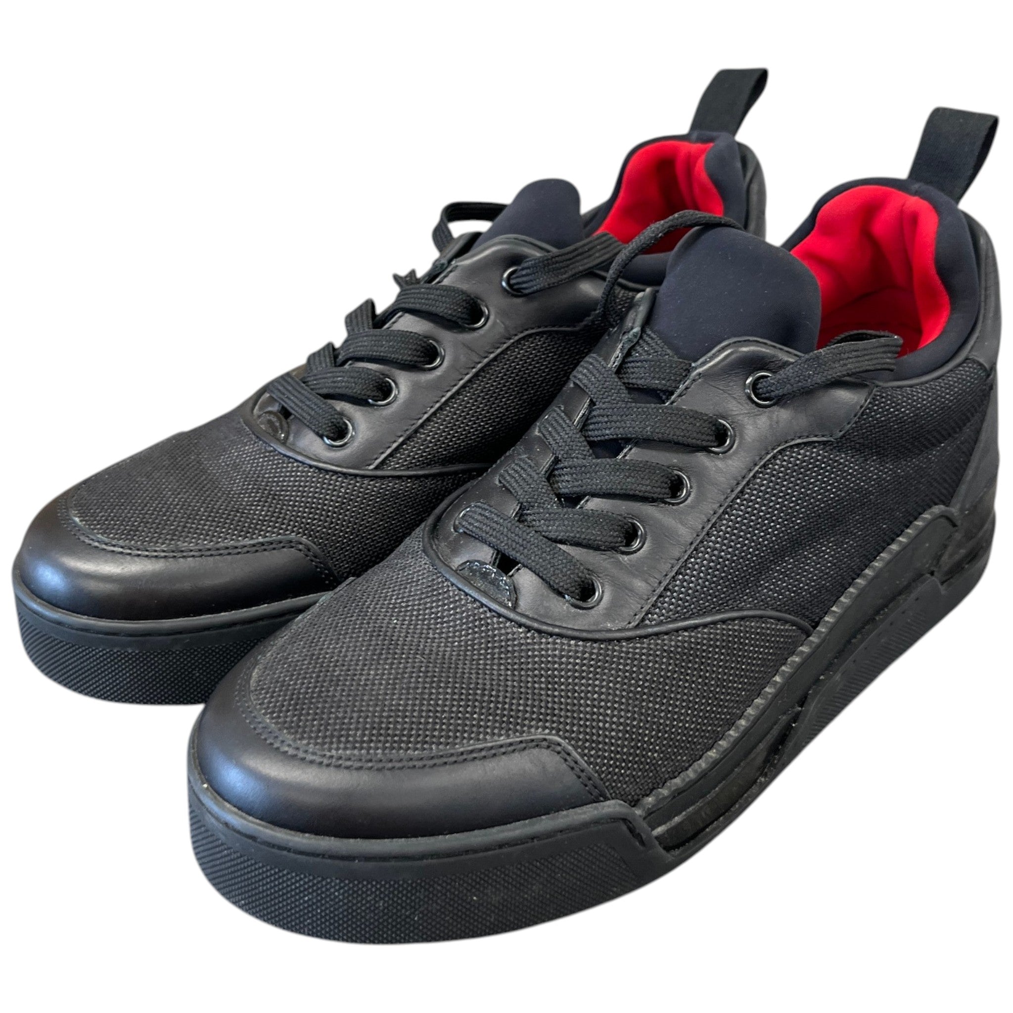 Men's Aurelien Flat Low Trainers Black Size EU 40 / UK 6