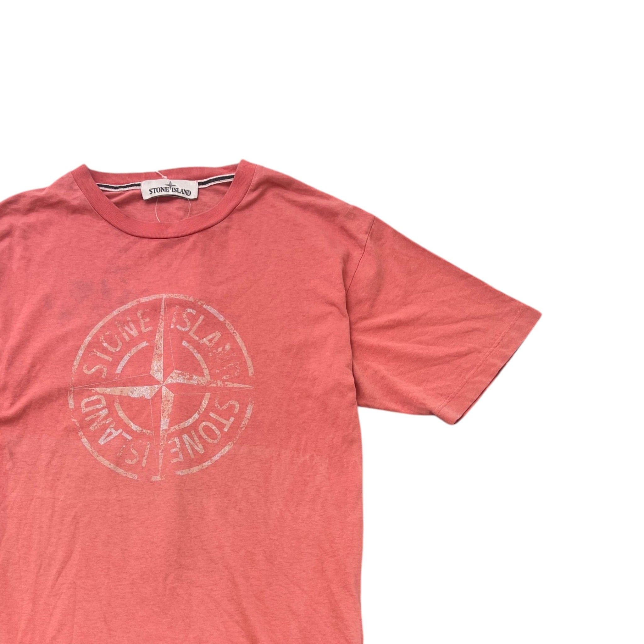 Men's Compass Logo T-Shirt Pink Size S