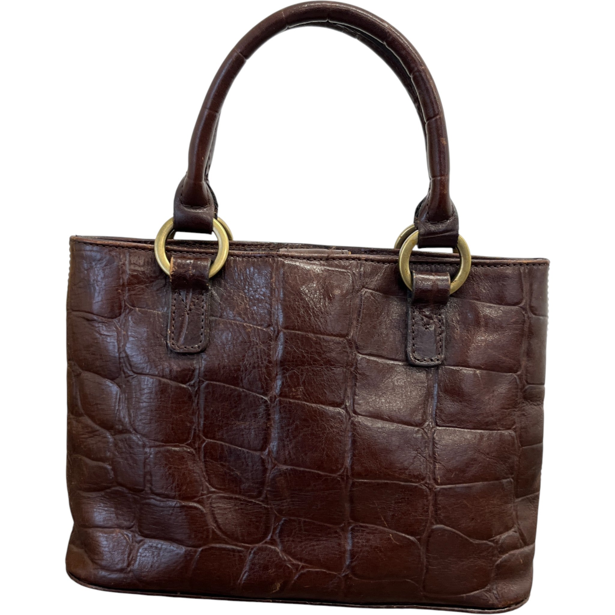 Women's Crocodile Embossed Mini Bag Brown