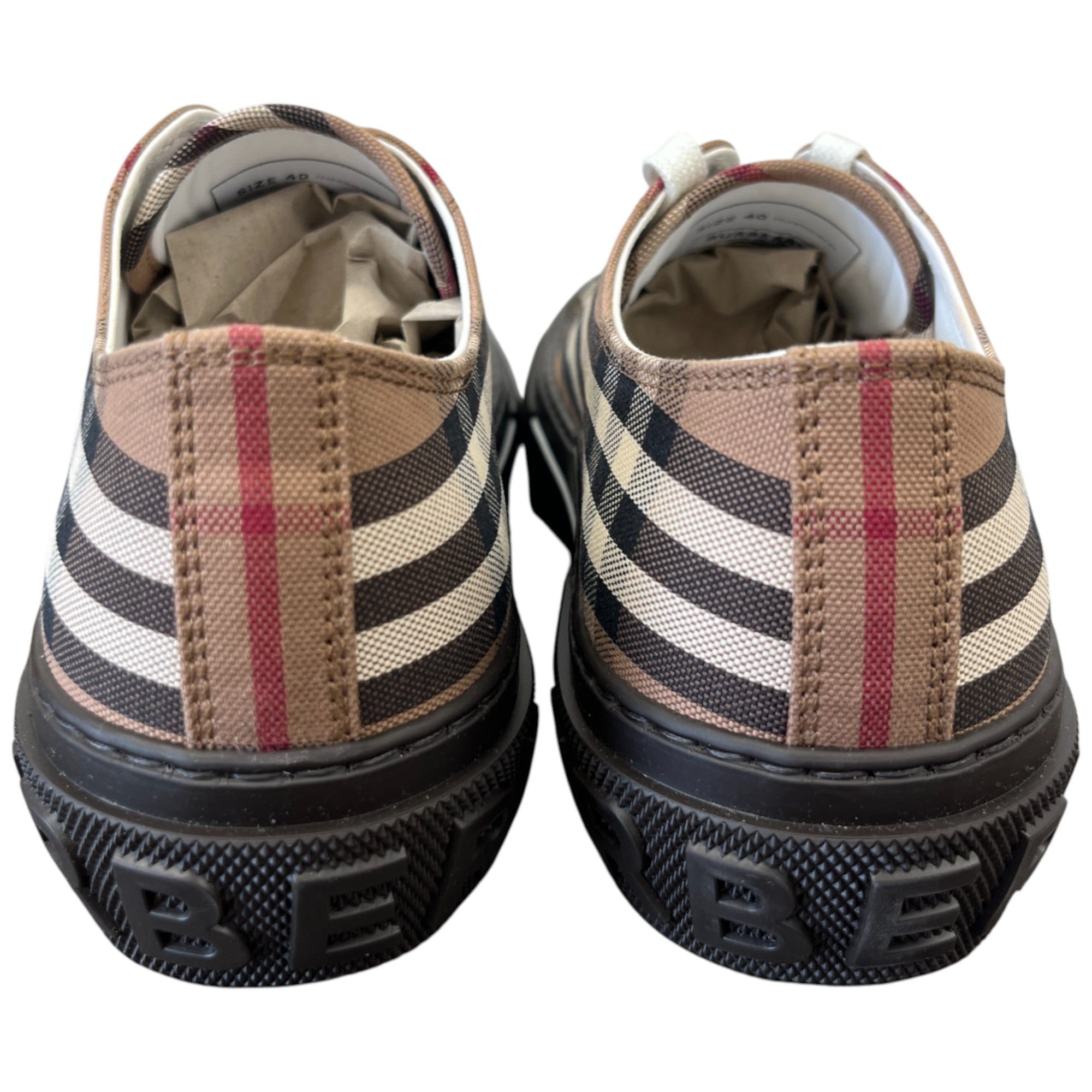 Men's Vintage Check Low Trainers Brown Size EU 40 / UK 6