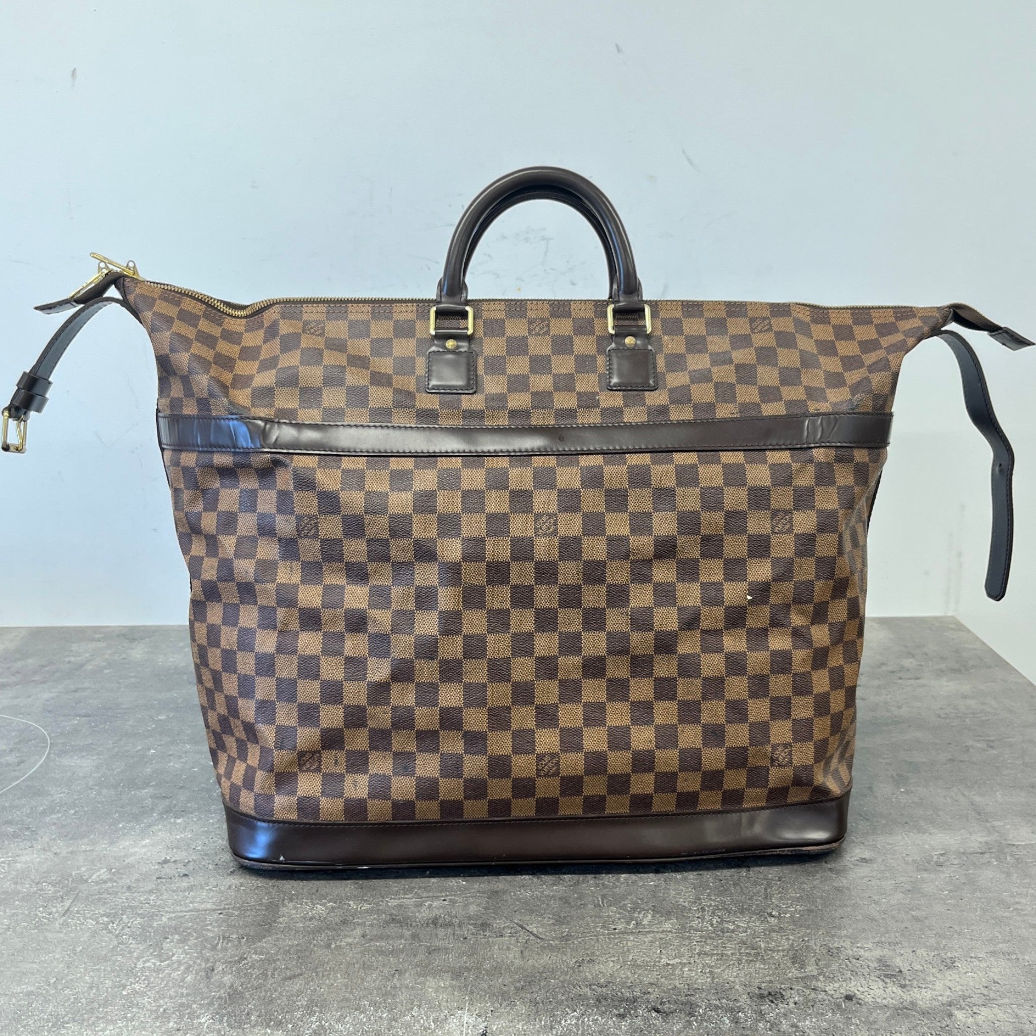 Men's Damier Ebene Cruises Grimaud 45 Bag Brown