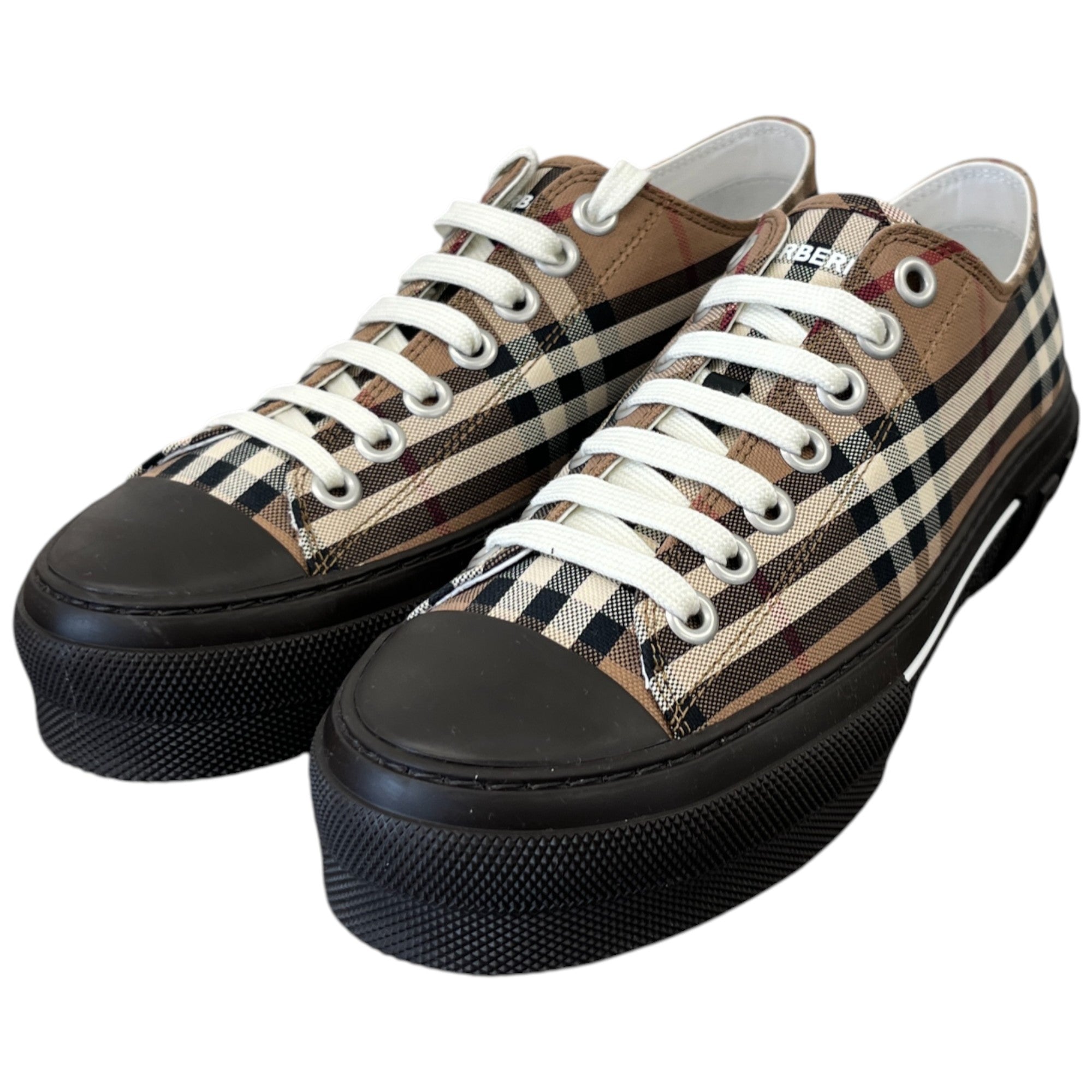 Men's Vintage Check Low Trainers Brown Size EU 40 / UK 6