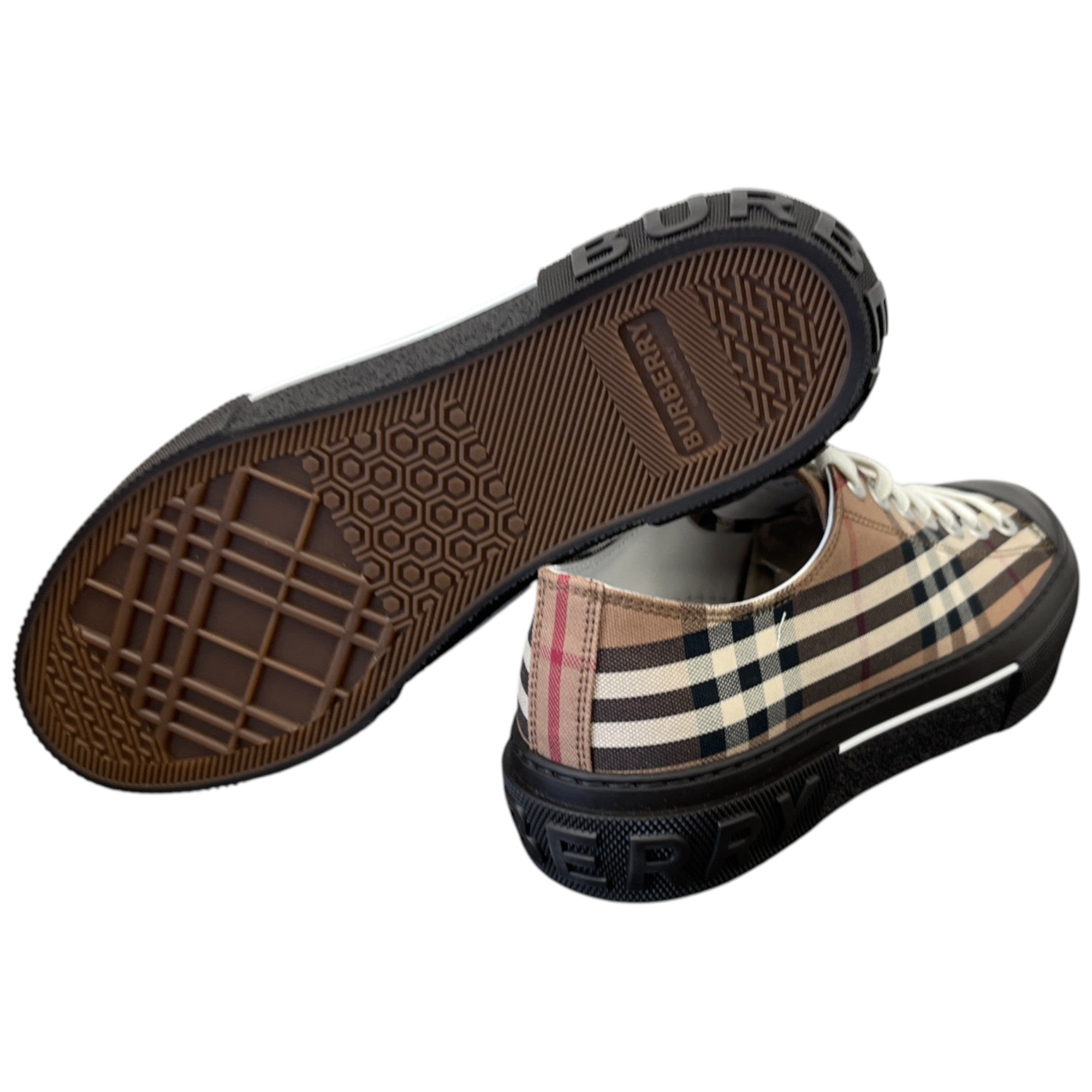 Men's Vintage Check Low Trainers Brown Size EU 40 / UK 6