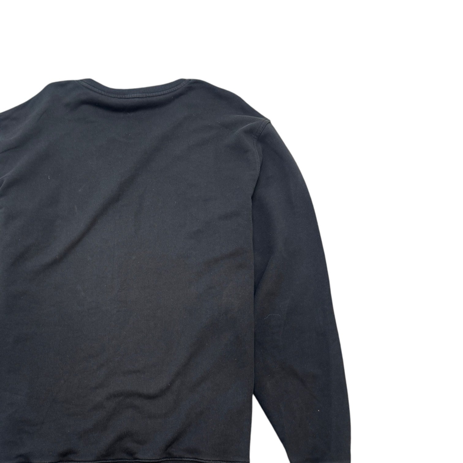 Men's Distressed Logo Print Sweatshirt Black Size XXL