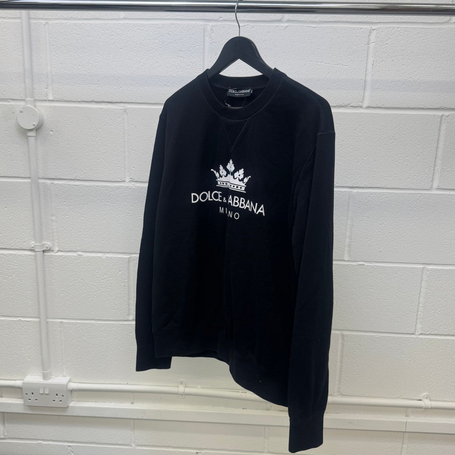 Men's Logo Print Sweatshirt Black Size IT 50 / UK L