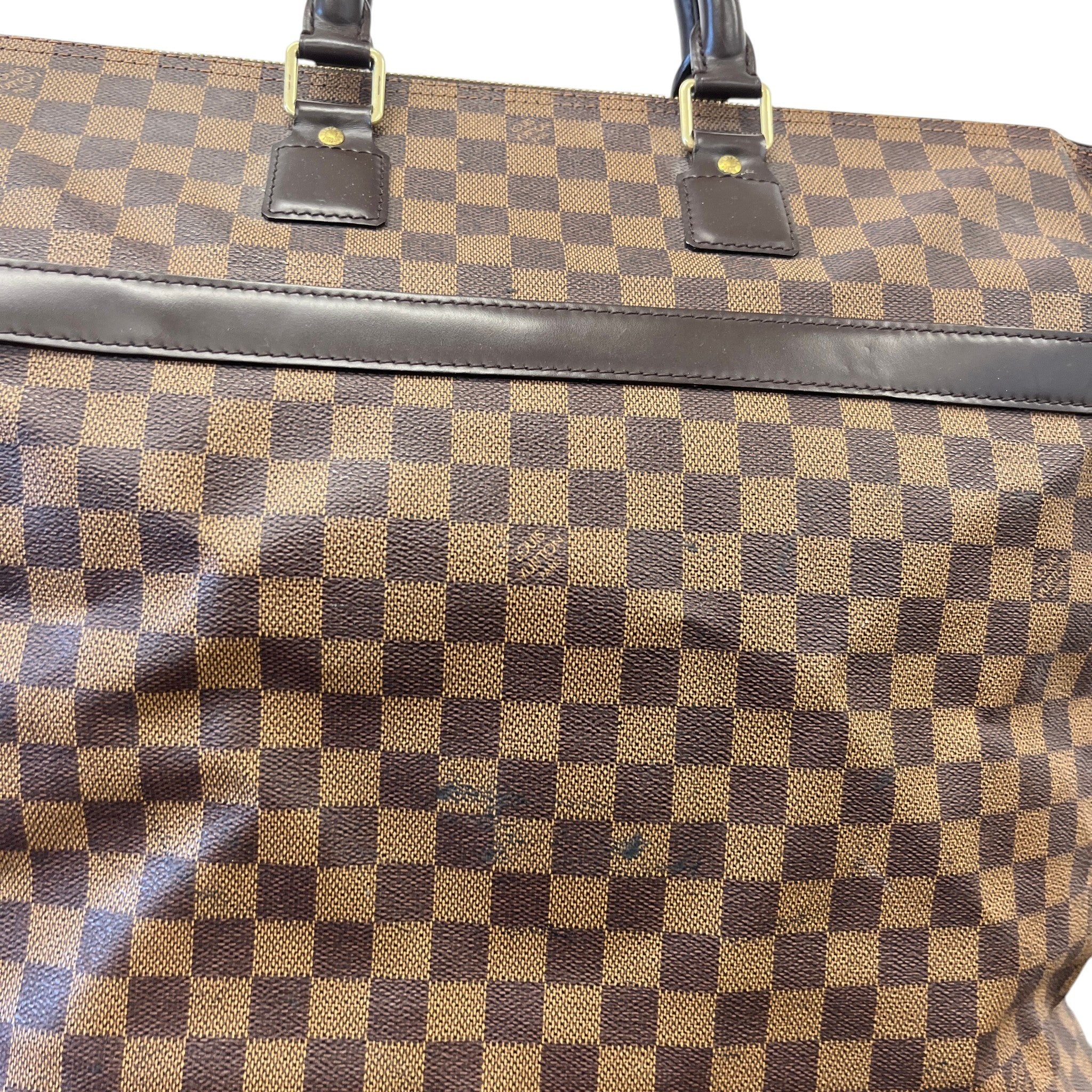 Men's Damier Ebene Cruises Grimaud 45 Bag Brown