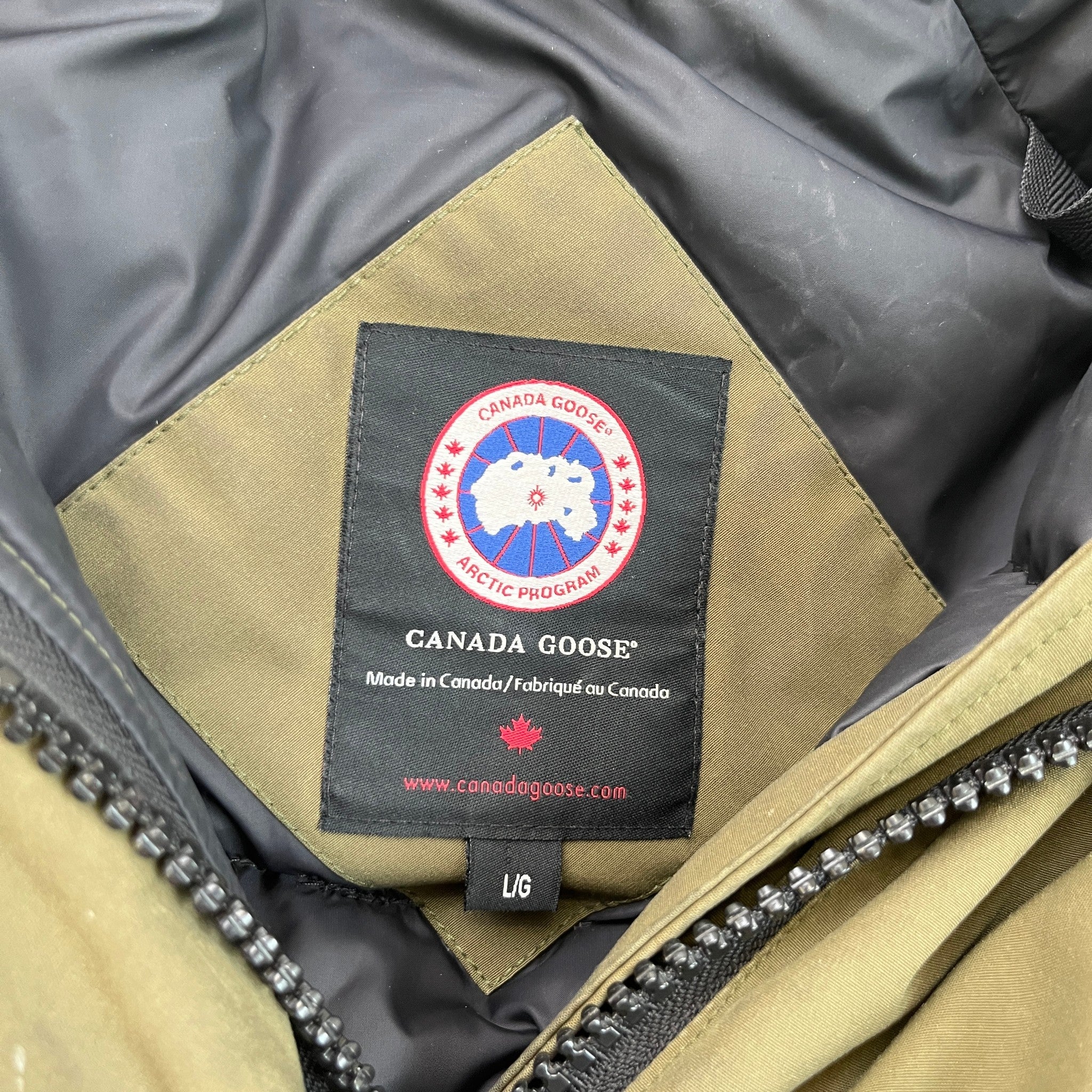 Men's Chilliwack Bomber Down Jacket Khaki Size L