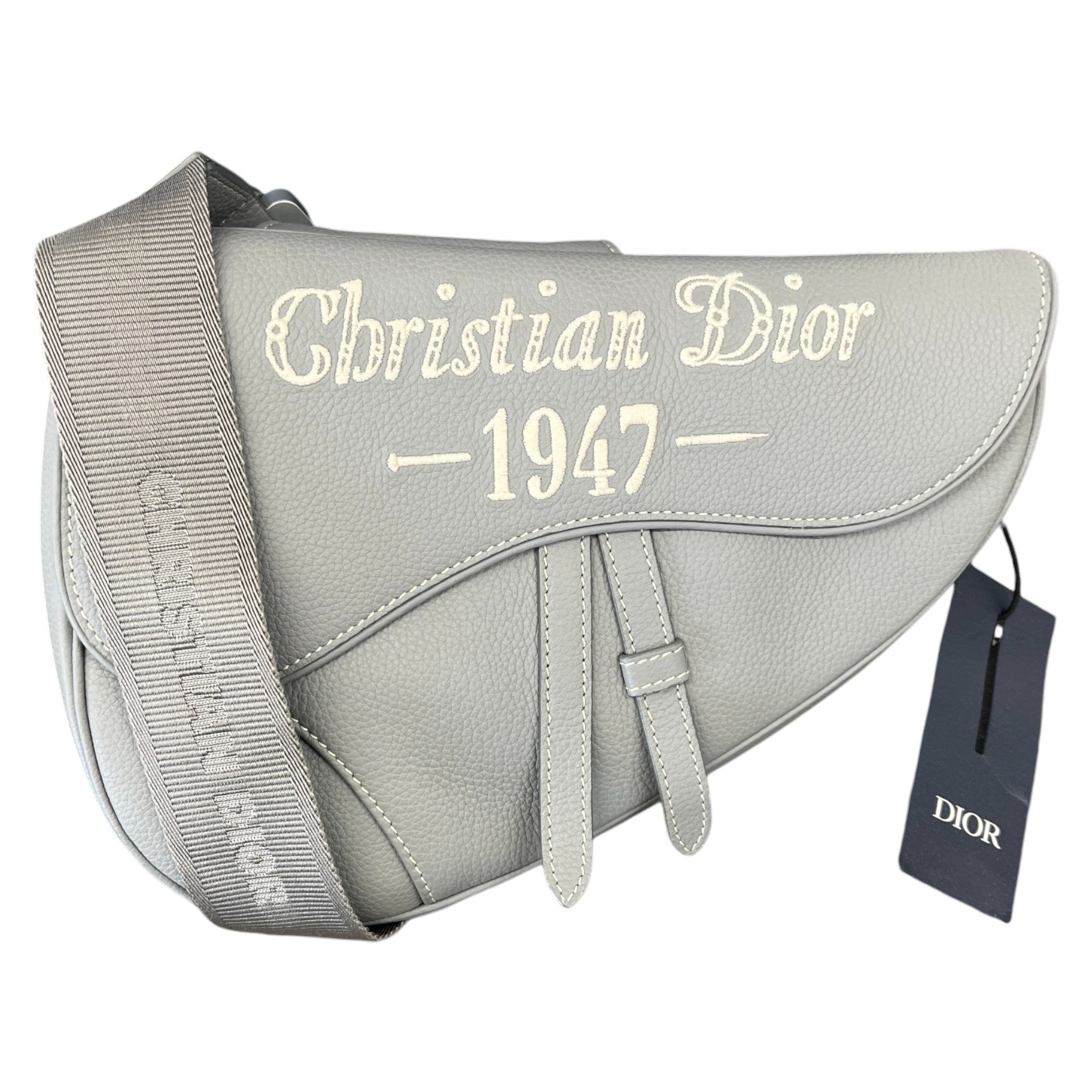 Men's Saddle Messenger Bag Grey