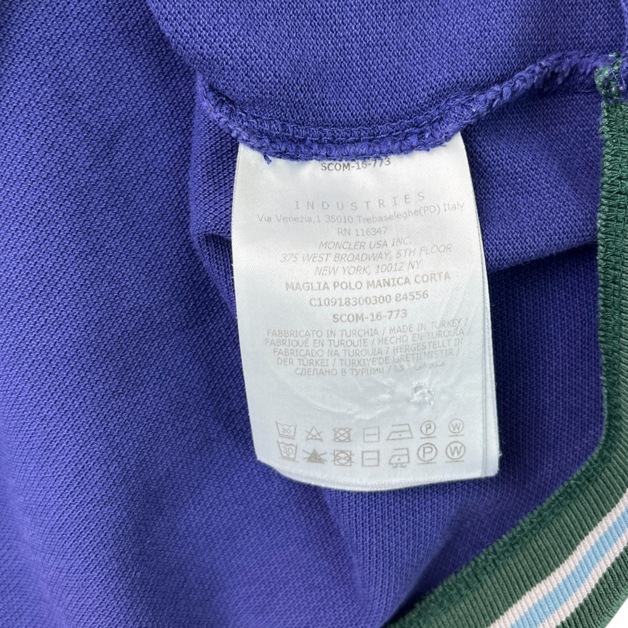 Men's Maglia Polo Shirt Purple Size L