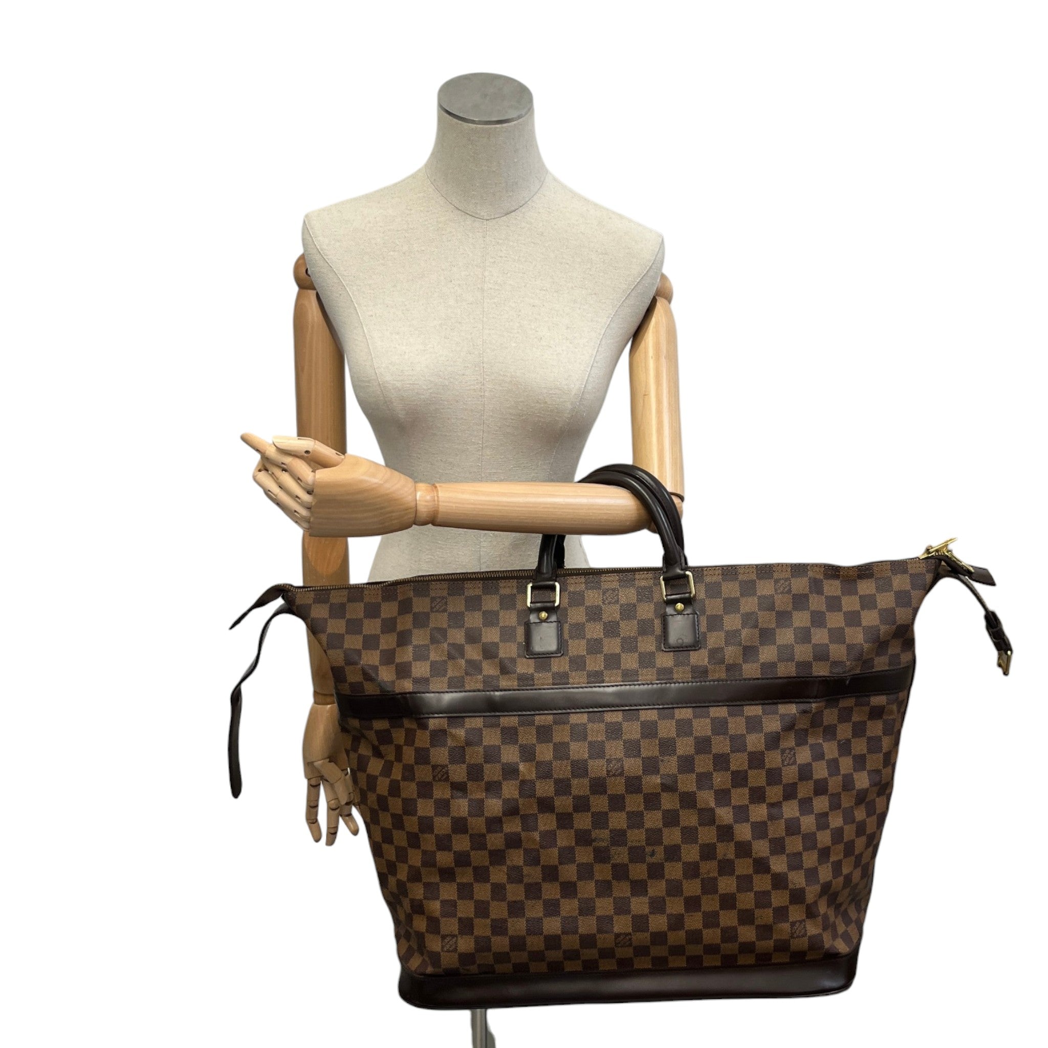 Men's Damier Ebene Cruises Grimaud 45 Bag Brown
