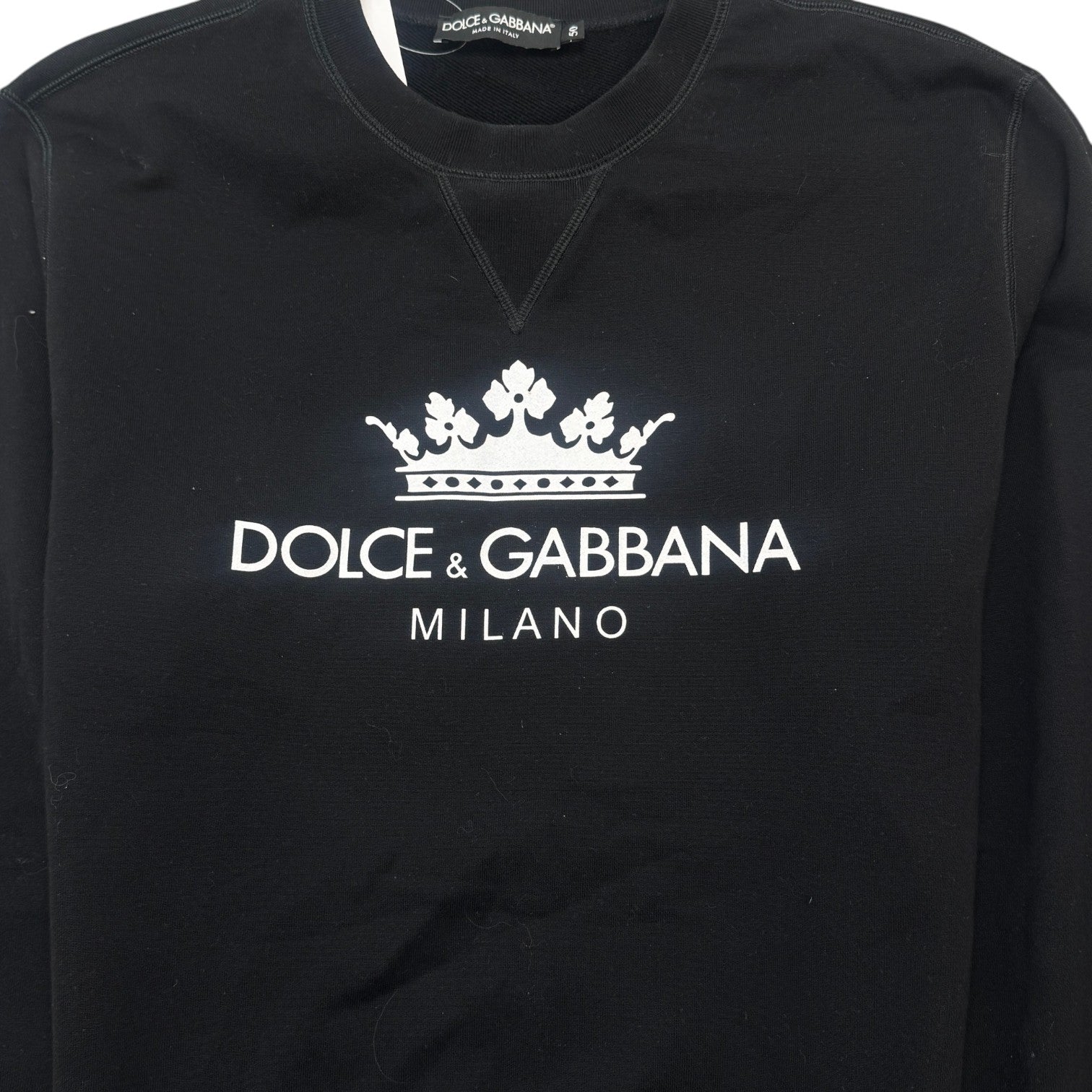 Men's Logo Print Sweatshirt Black Size IT 50 / UK L