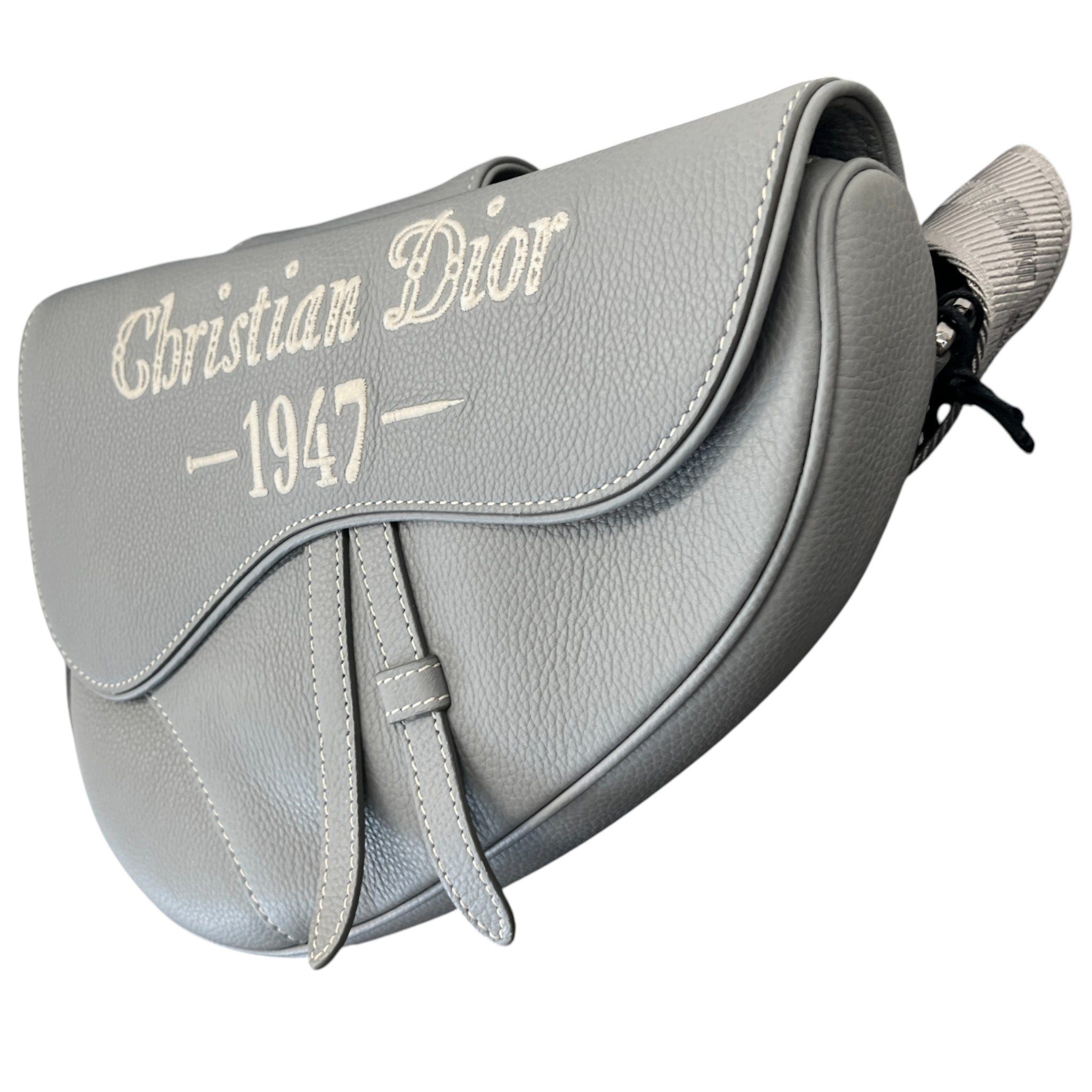 Men's Saddle Messenger Bag Grey