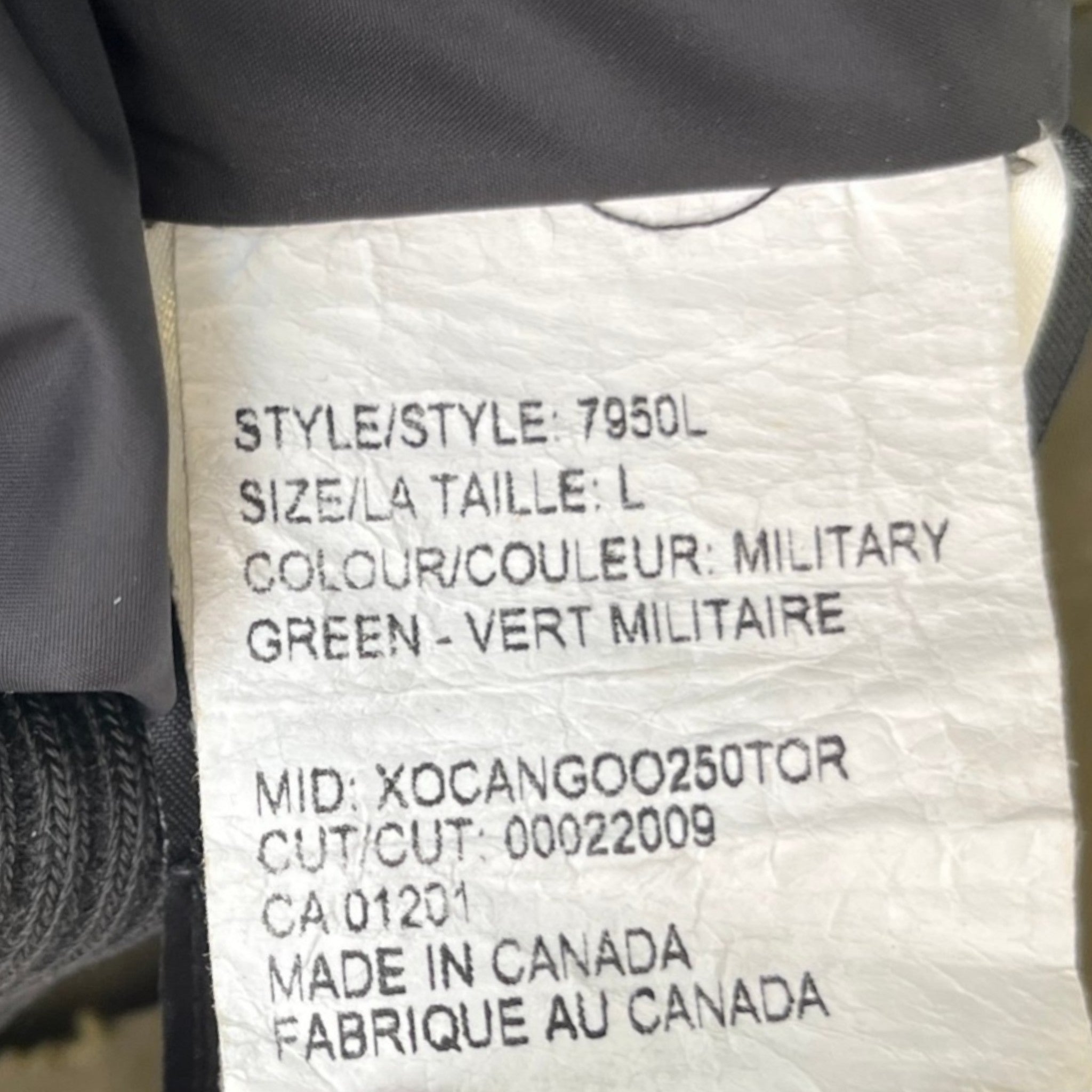 Men's Chilliwack Bomber Down Jacket Khaki Size L