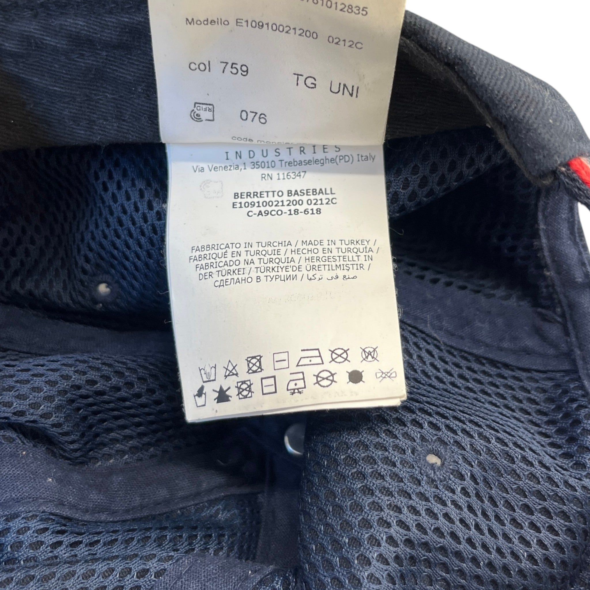 Men's Berretto Baseball Cap Navy
