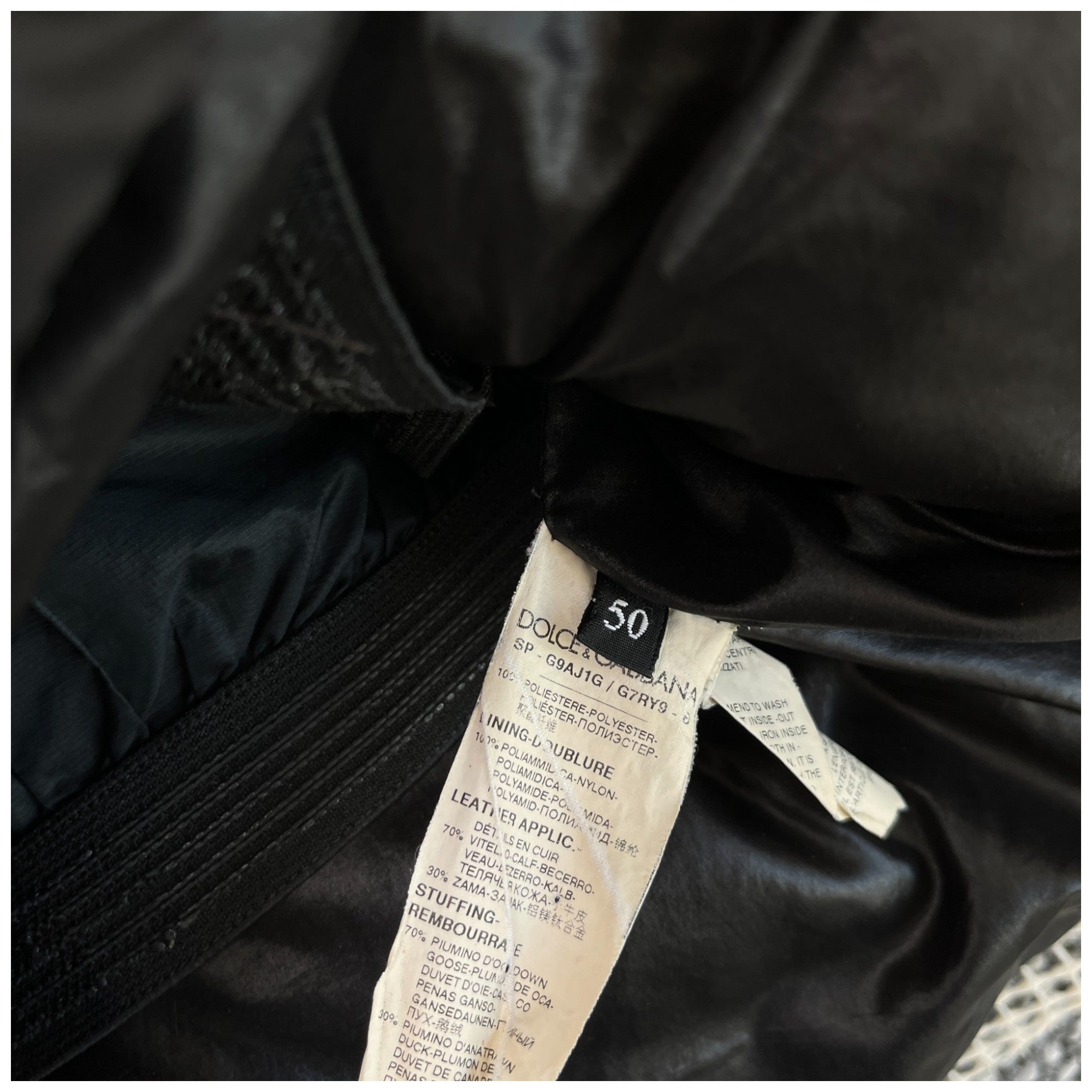 Men's Plaque Logo Down Jacket Brown Size IT 50 / L