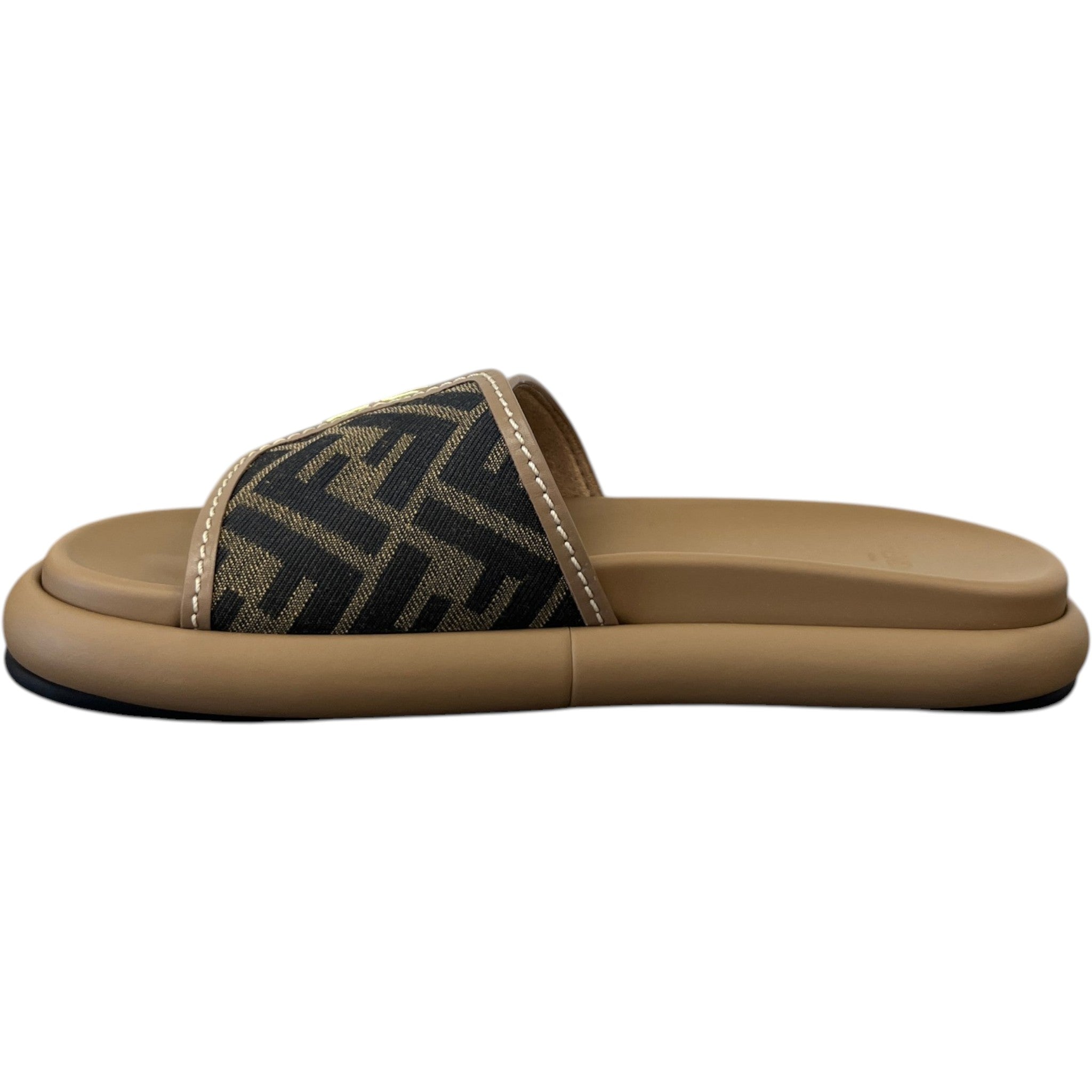 Women's Feel Ff Zucca Slides Brown Size EU 37 / UK 4