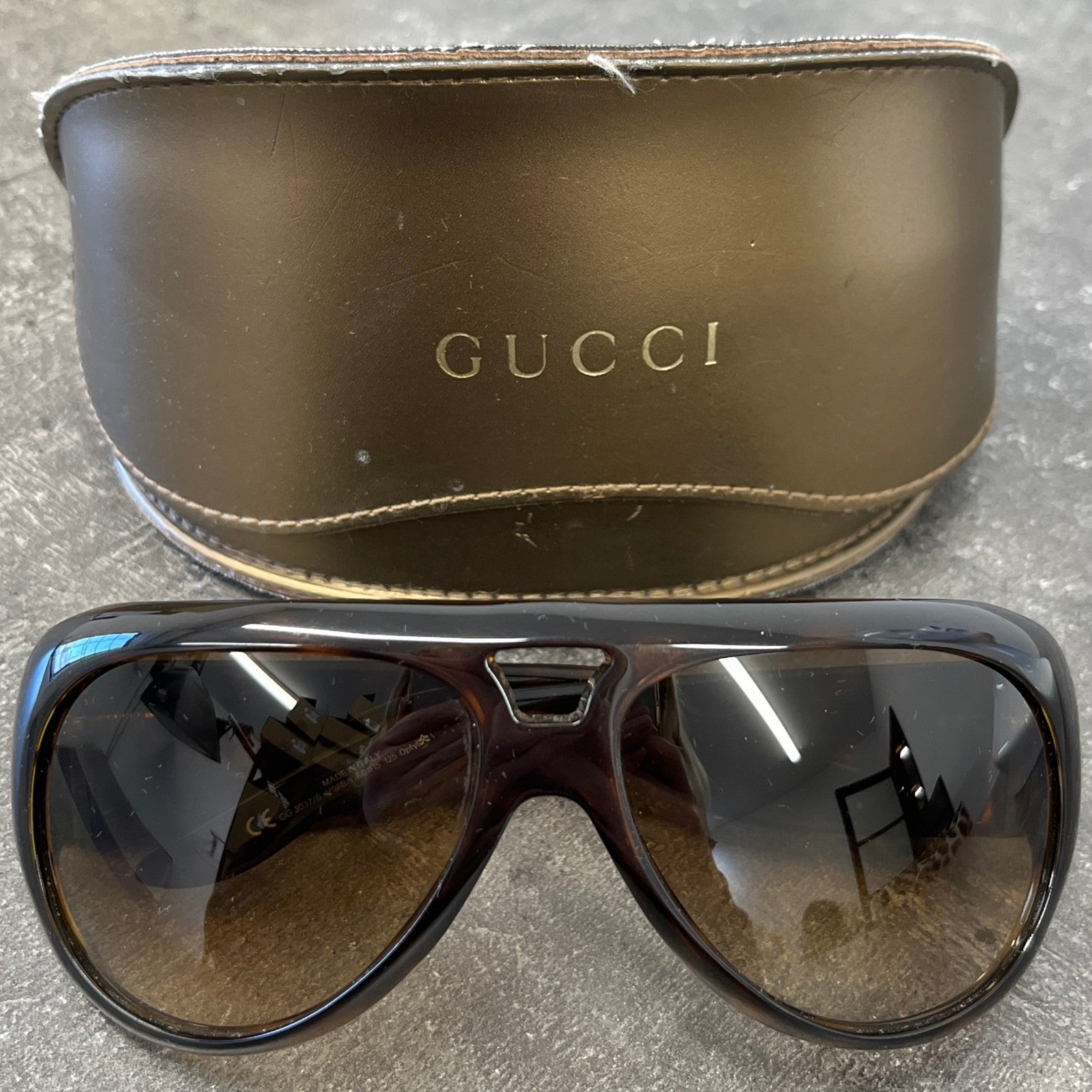 Women's Gg 3037/S Studded Sunglasses Brown