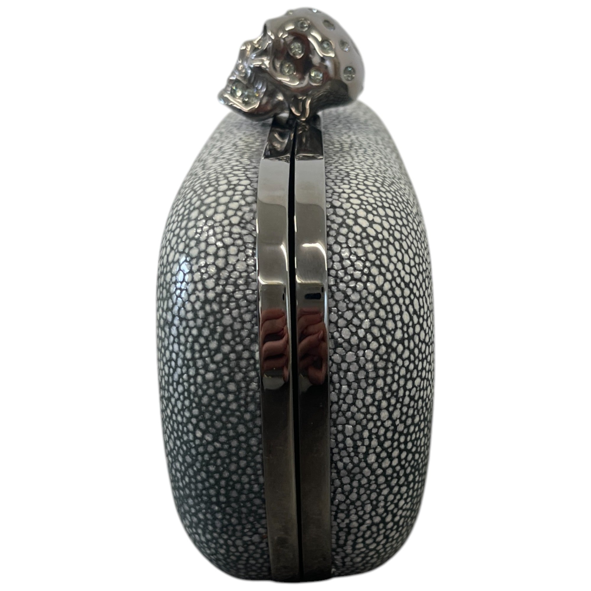 Women's Skull Clutch Grey