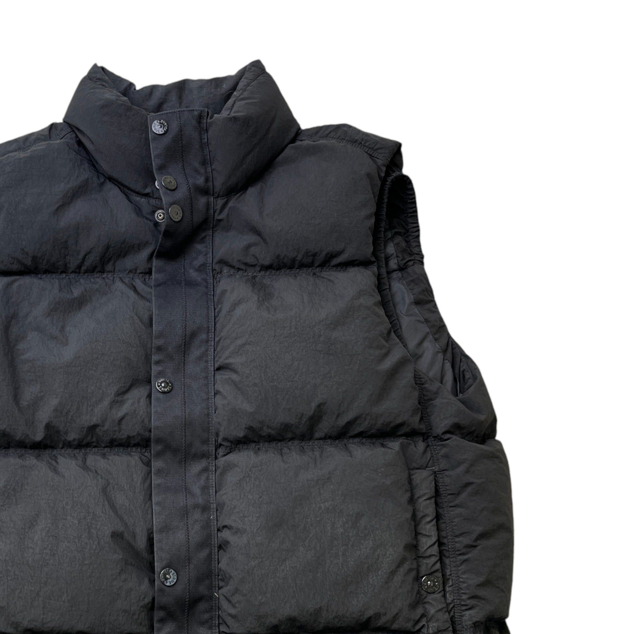 Men's Aplique Logo Gilet Black Size L