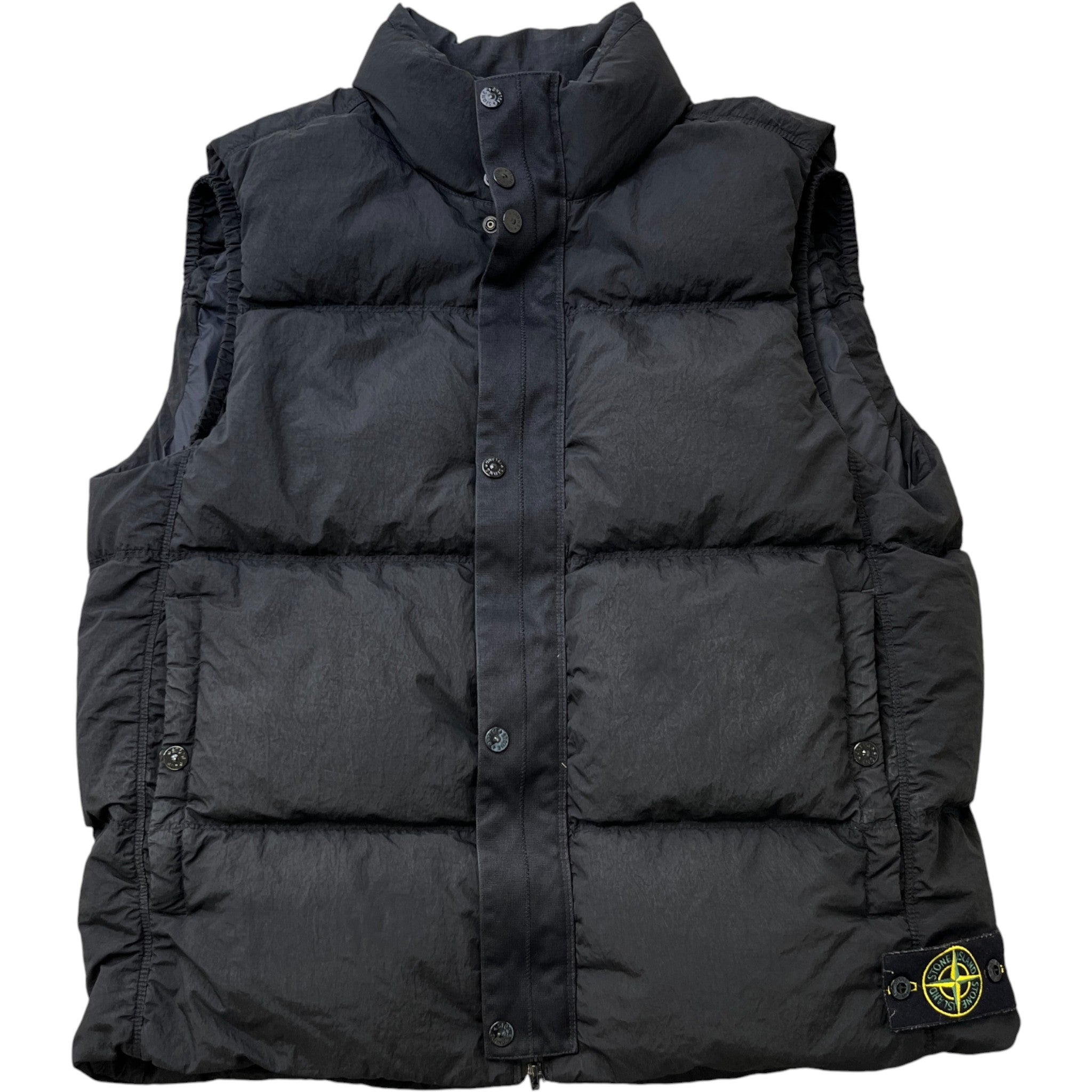 Men's Aplique Logo Gilet Black Size L